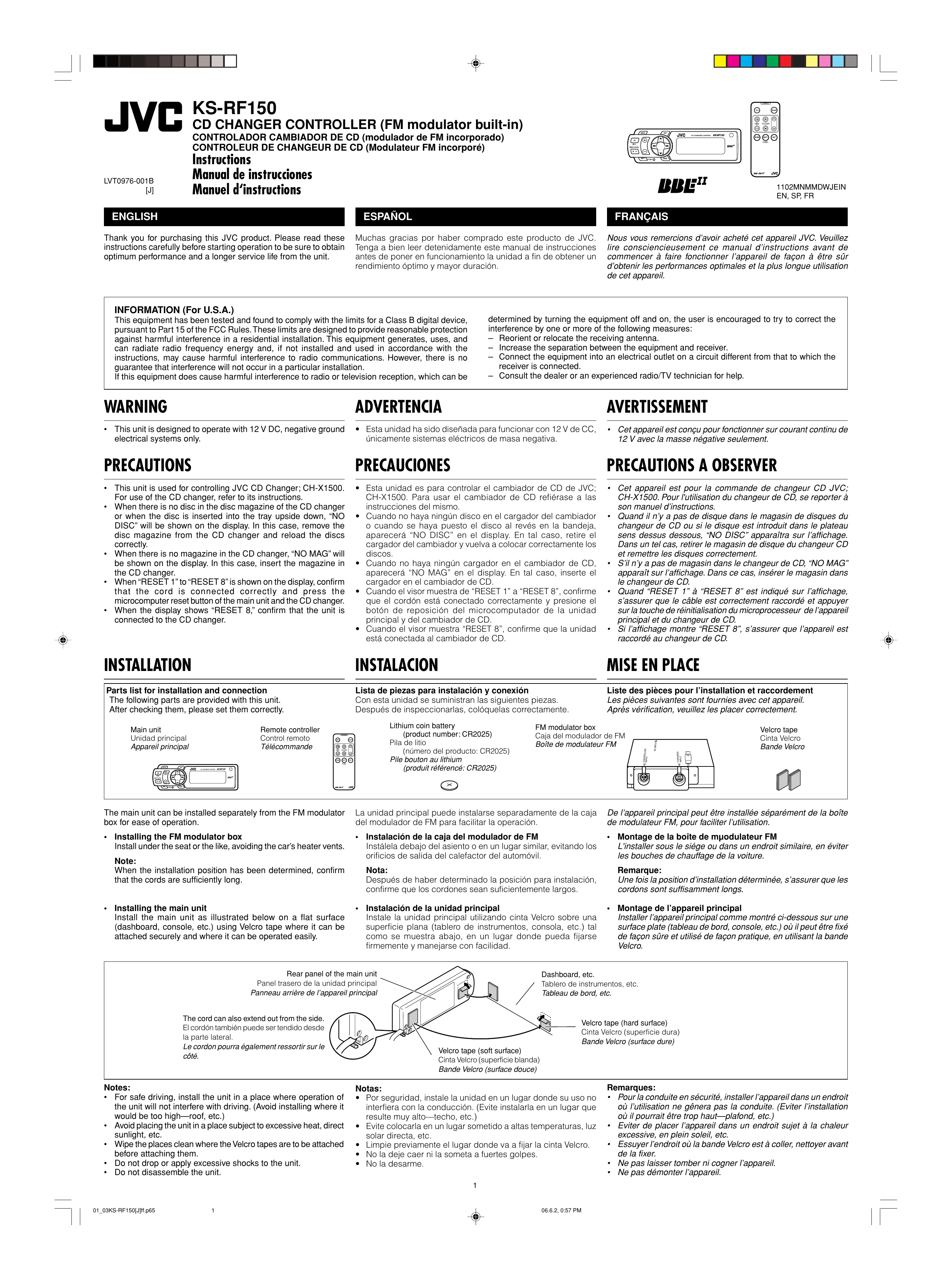 Manual for KS-RF150