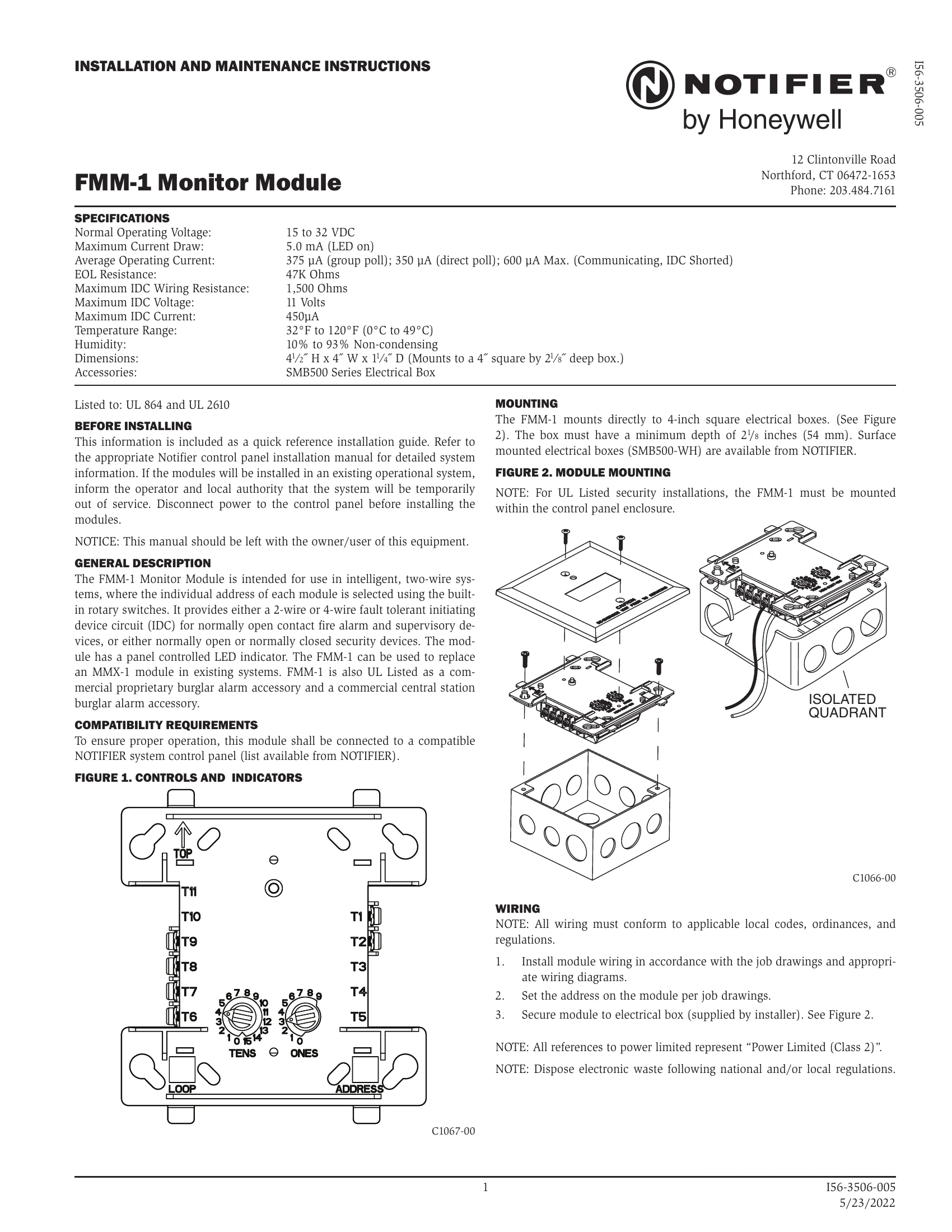 Installation Guide for FMM-1