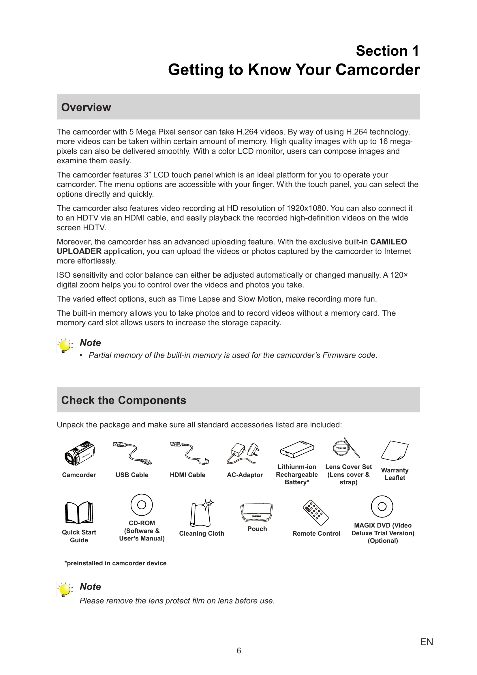 Manual for Camileo