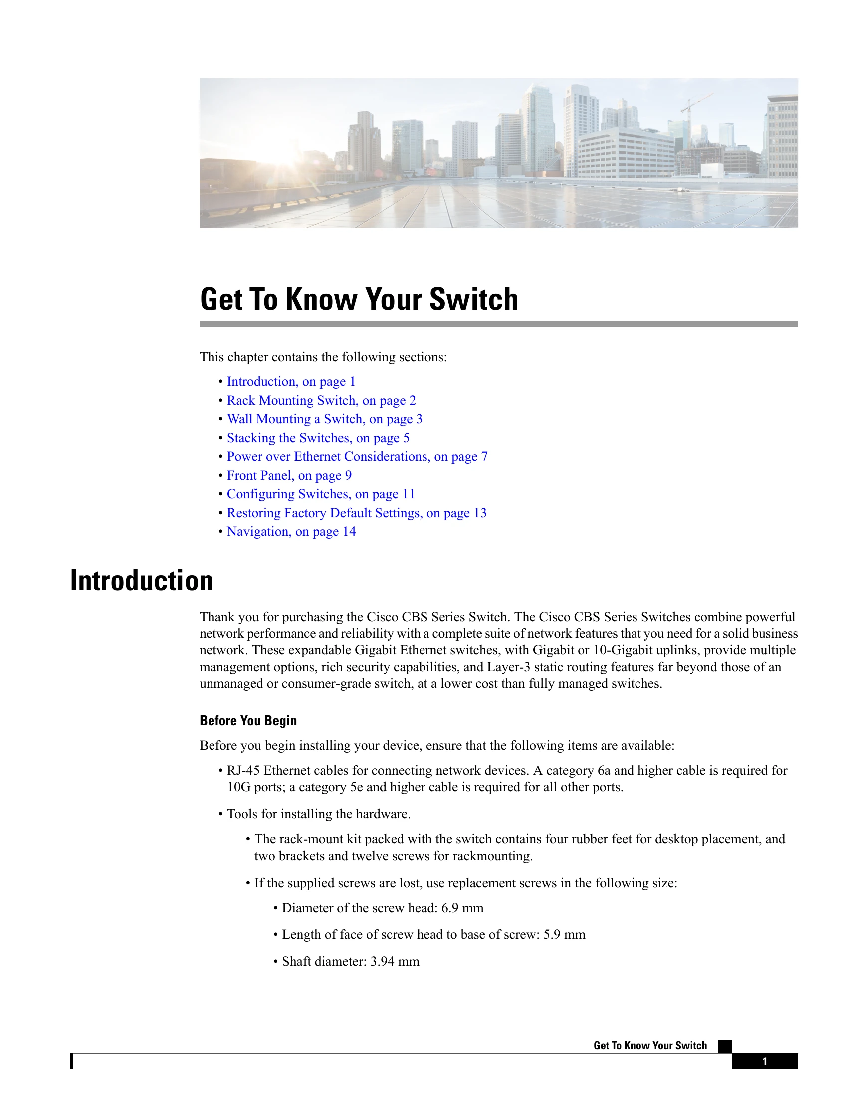 Manual for CBS Series