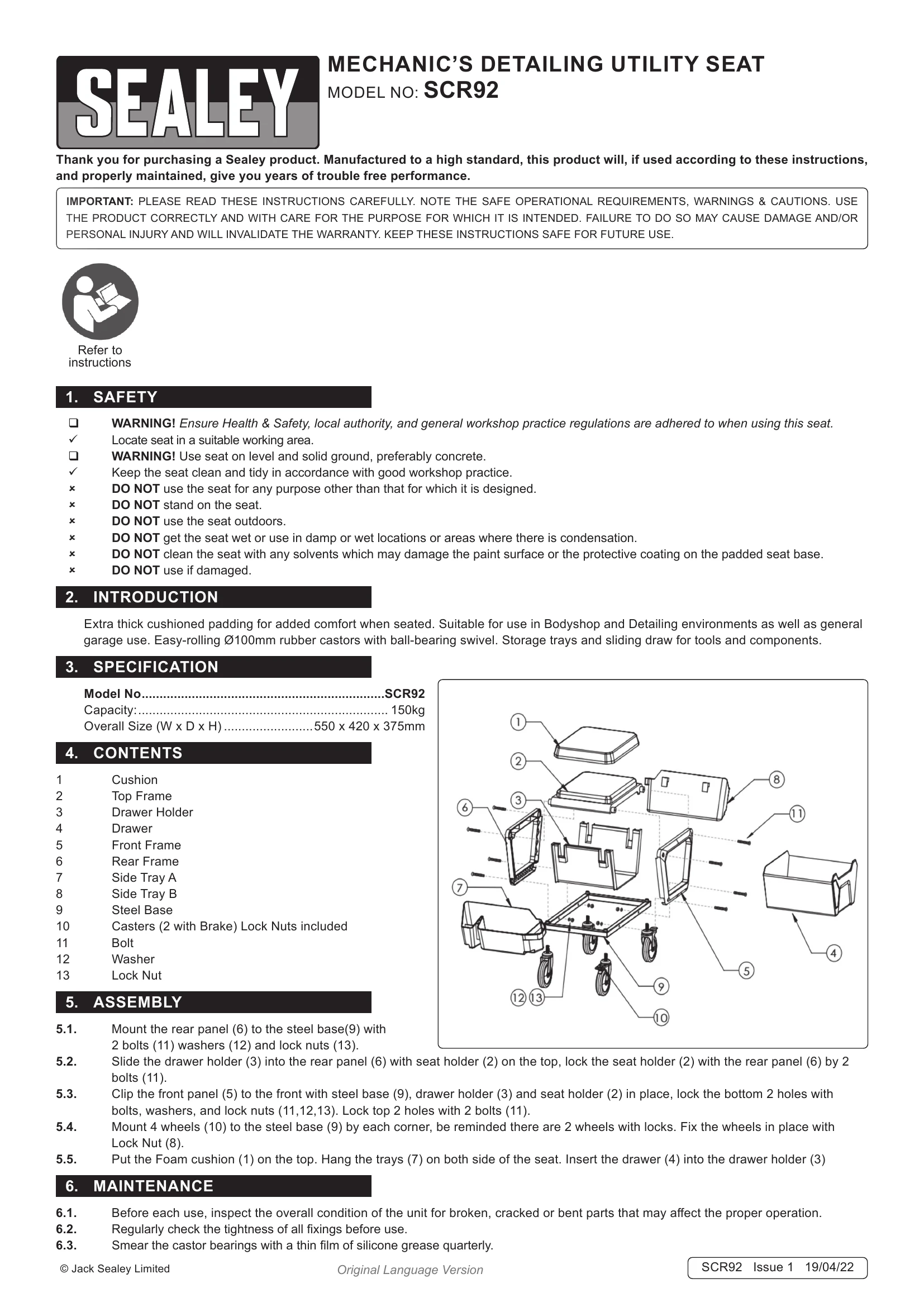 Manual for SCR92