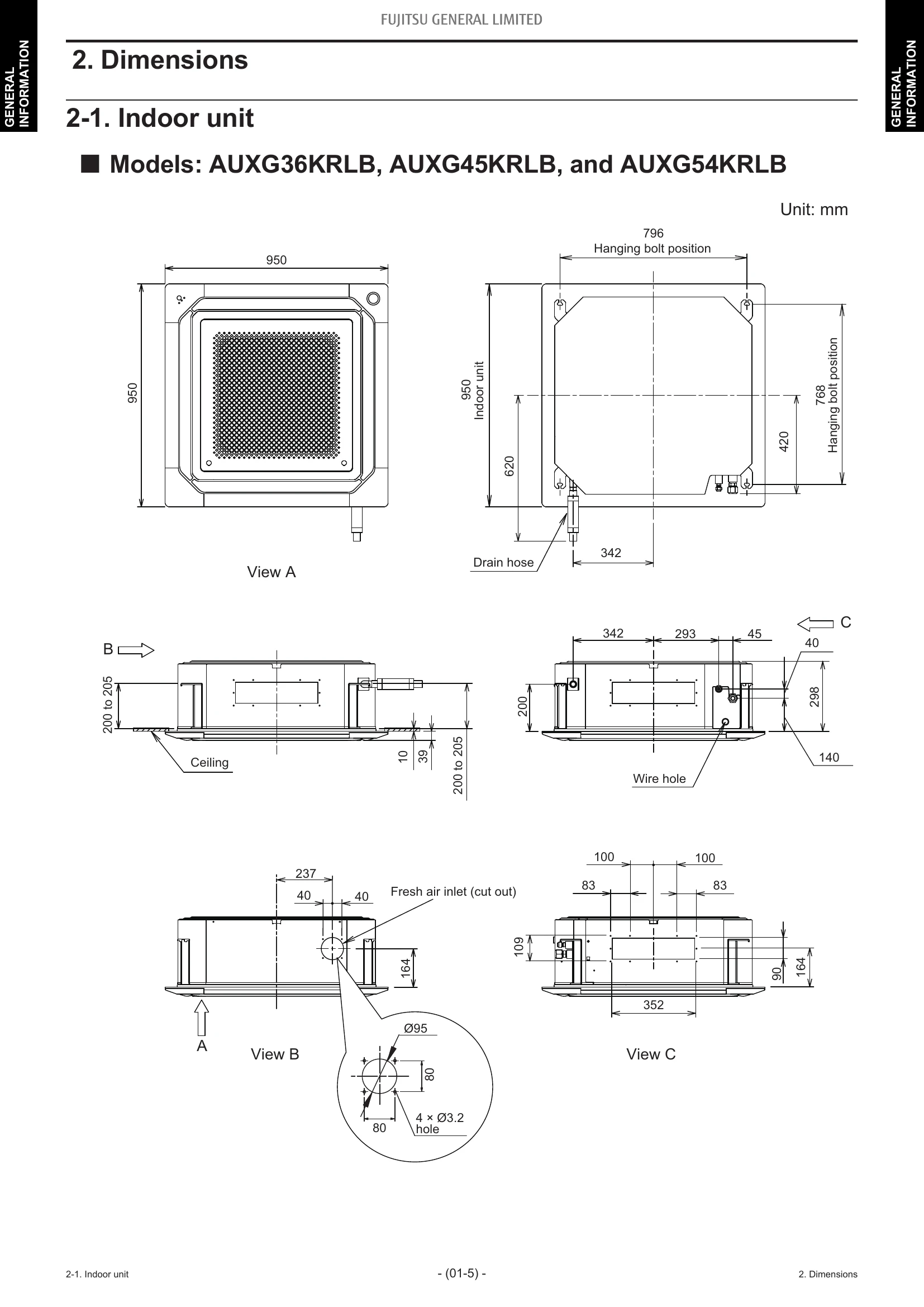 Parts/Service for AUXG36KRLB