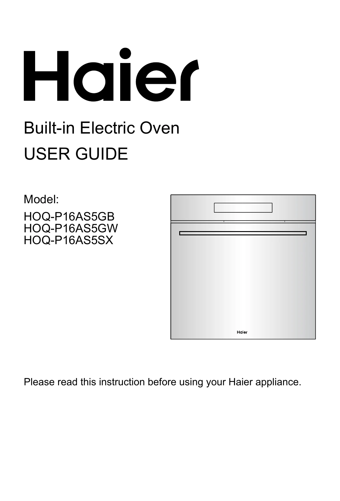 Manual for HOQ-P16AS5GB