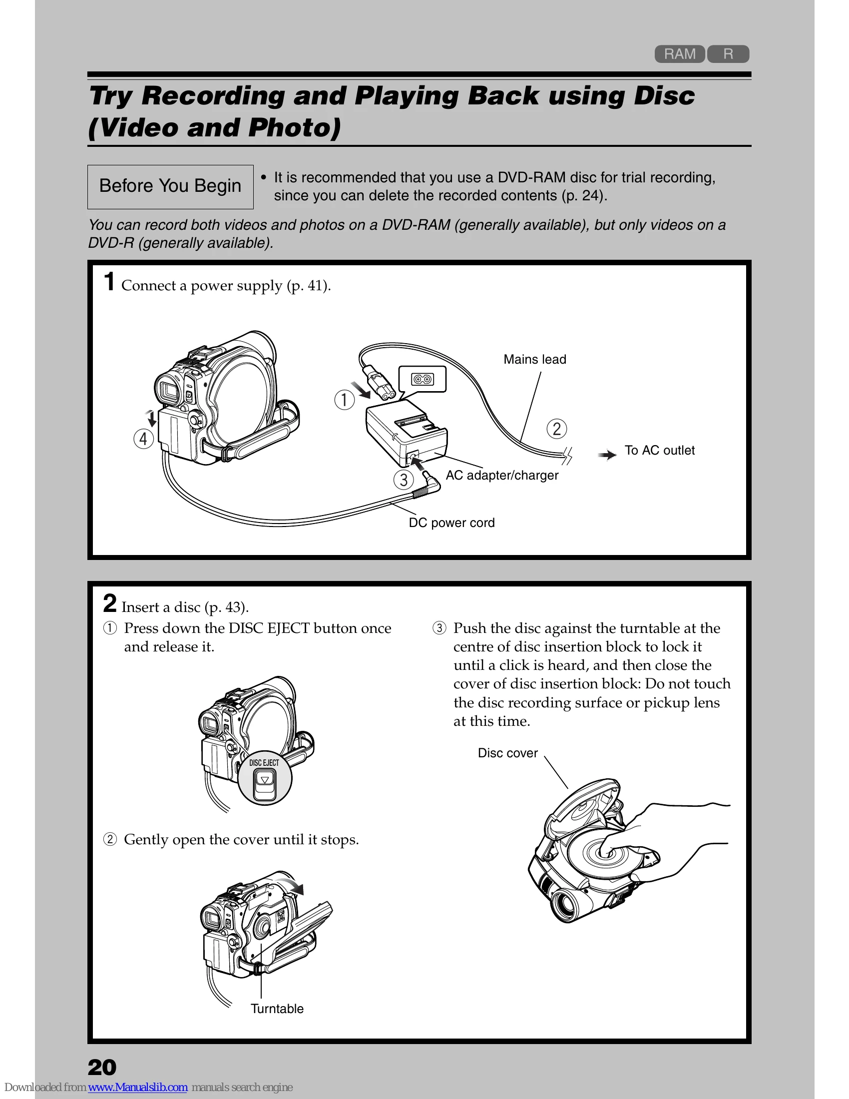 Manual for DZ-MV3000E (UK)