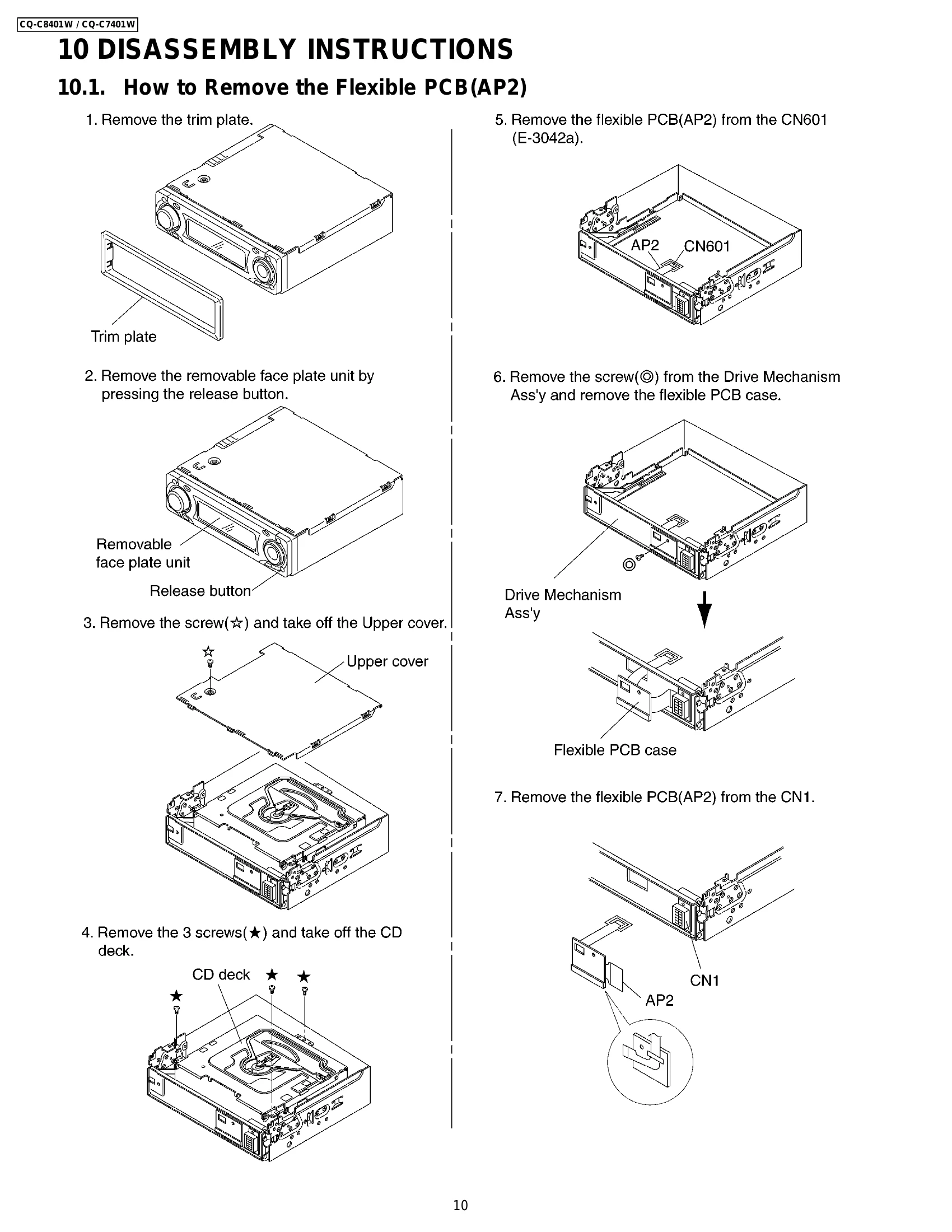 Parts/Service for CQ-C8401W