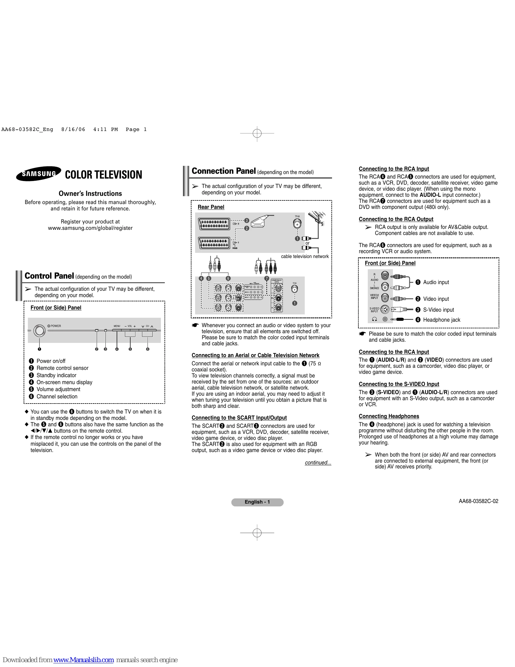Manual for AA68-03582C-02