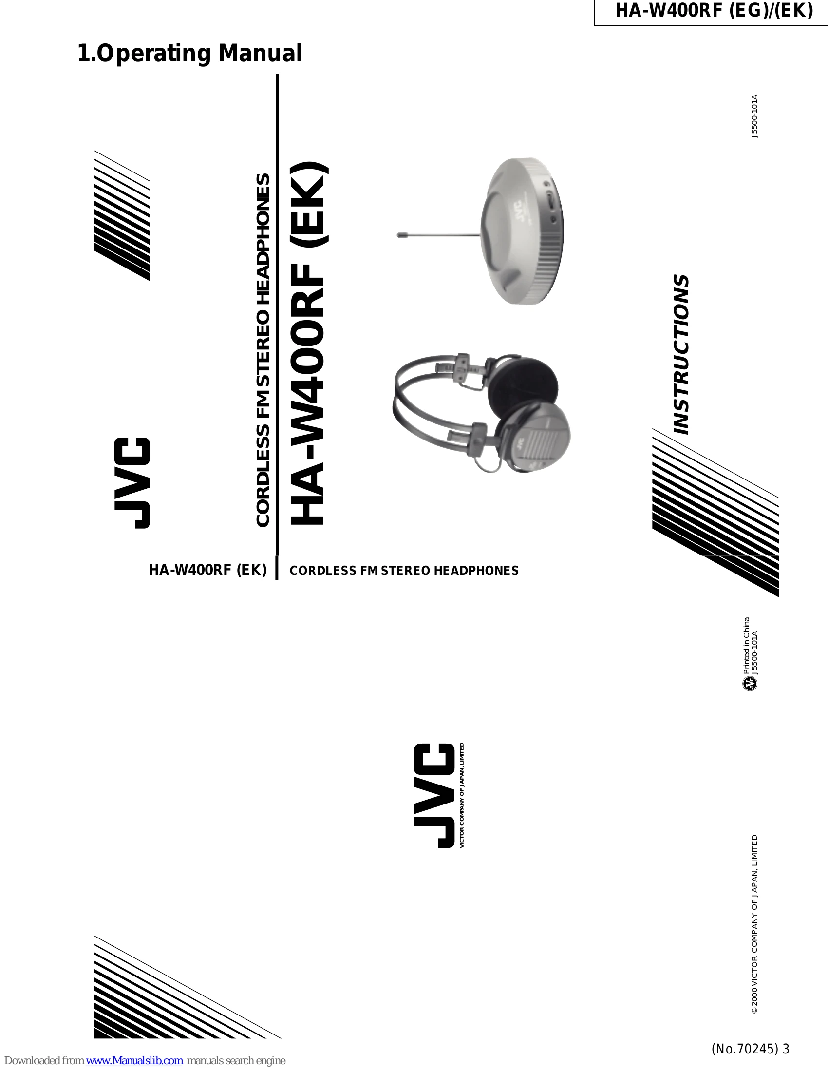 Manual for HA-W400RF (EG)/(EK)