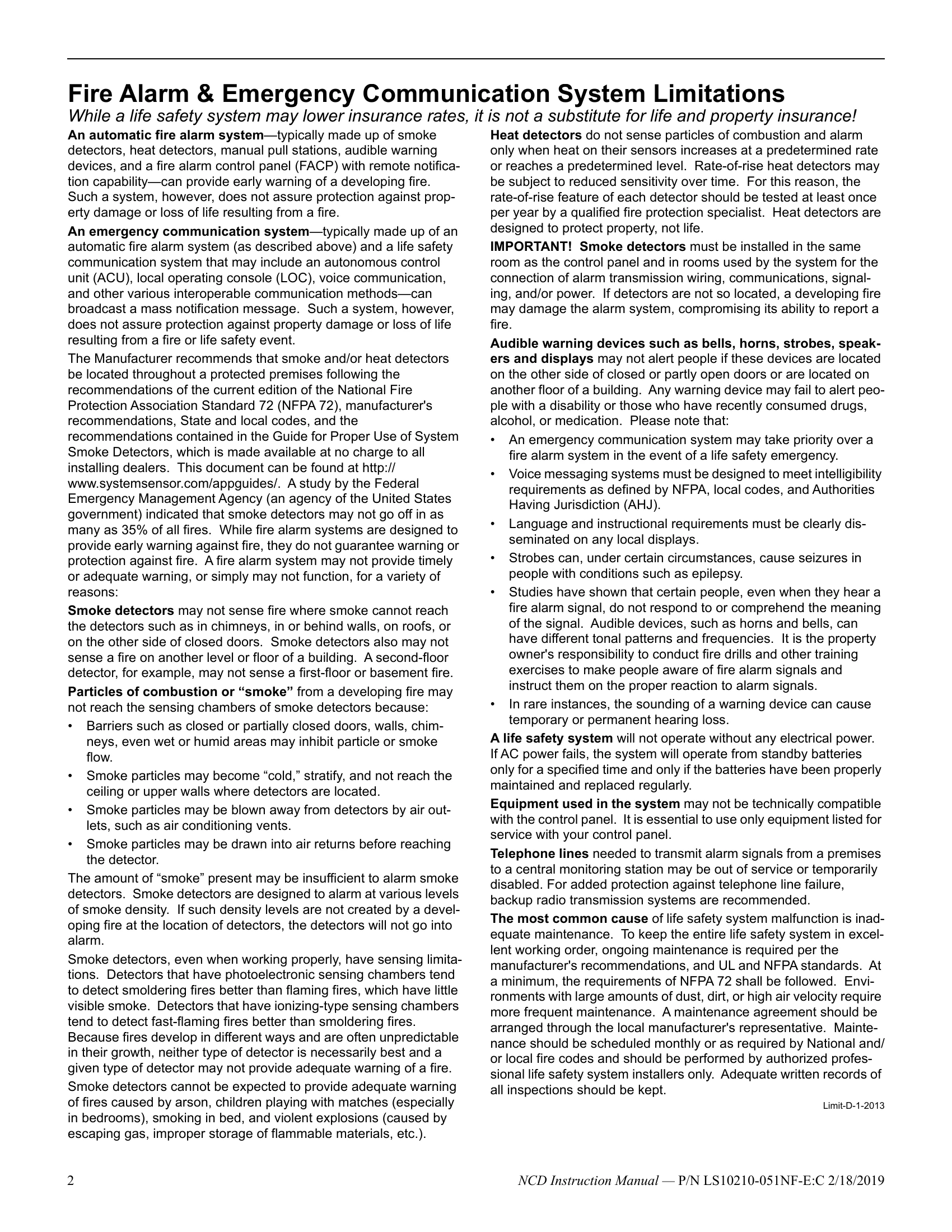 Manual for NCD