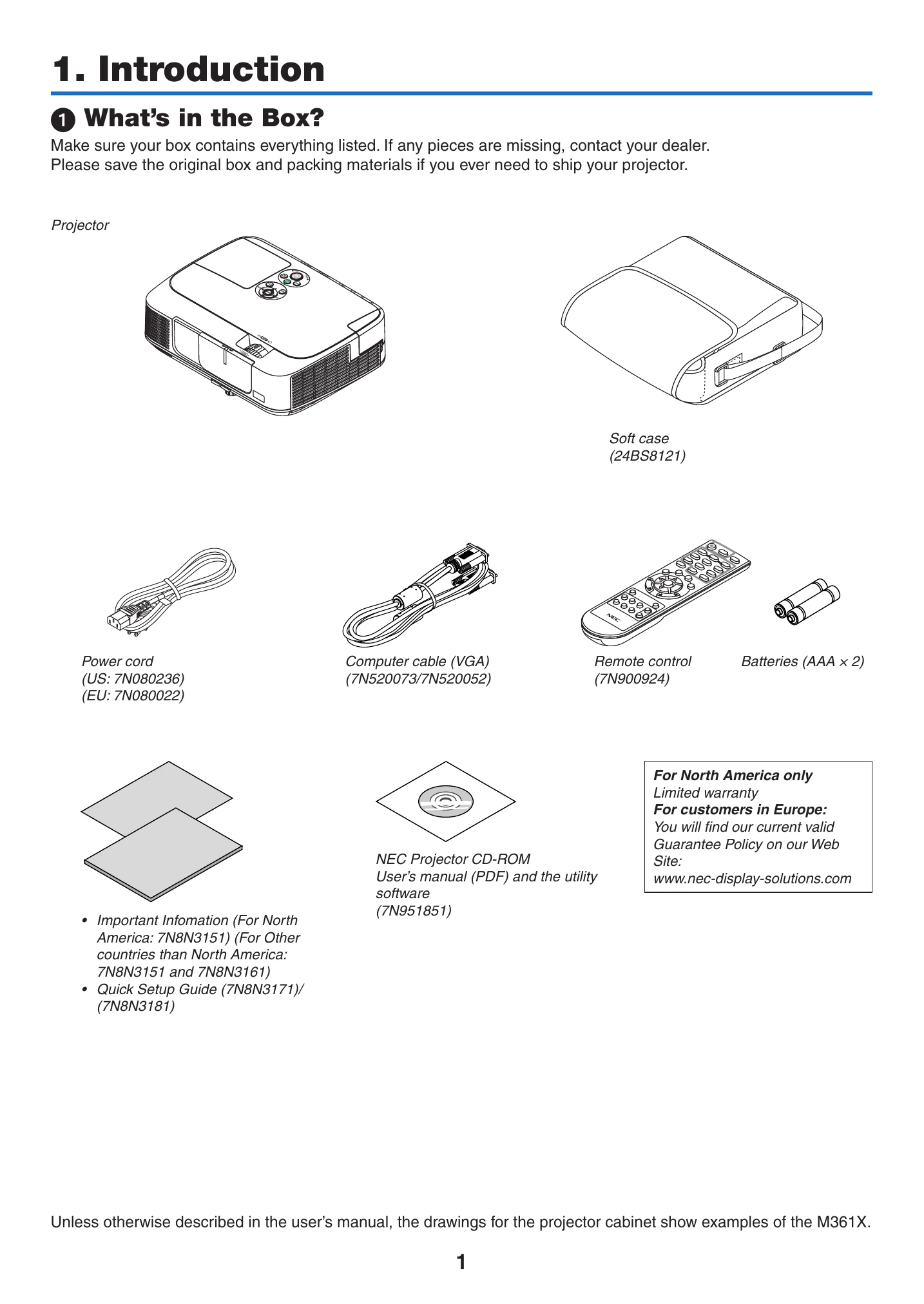 Manual for M361X/M311X/M271X/M311W/M271W