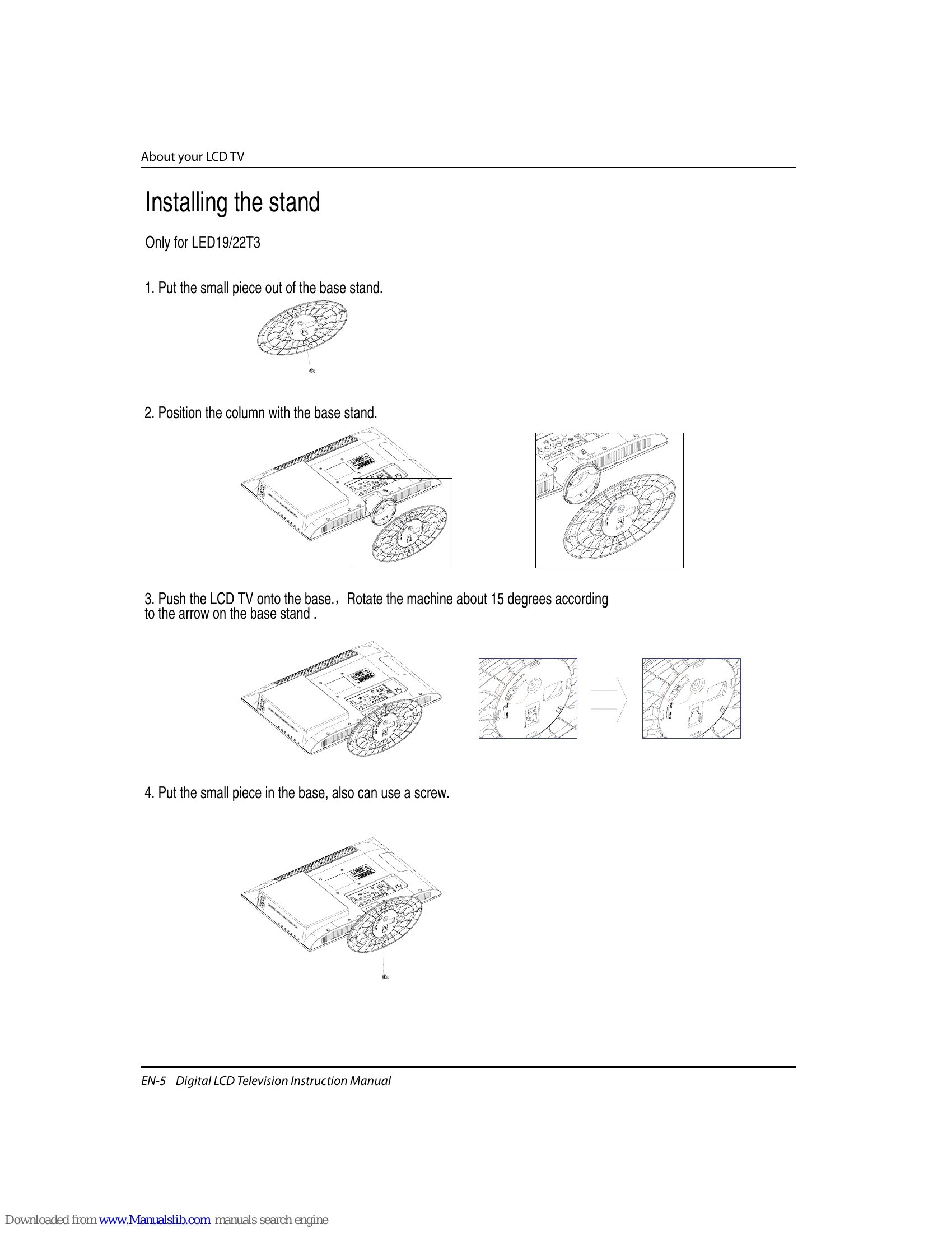 Manual for 19"/22"/40" HD Ready Digital LCD/LED TV