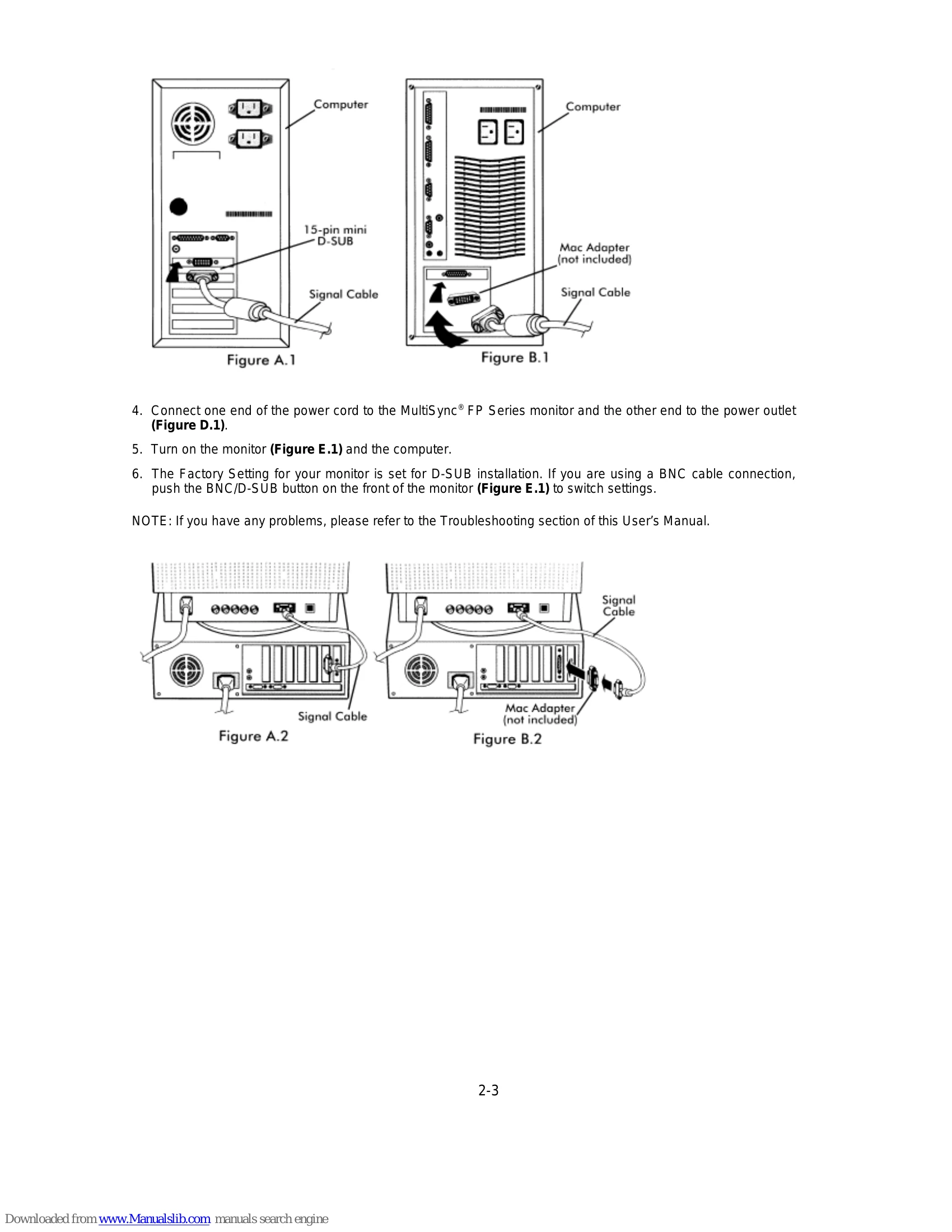 Manual for MultiSync FP1350-1 (B)