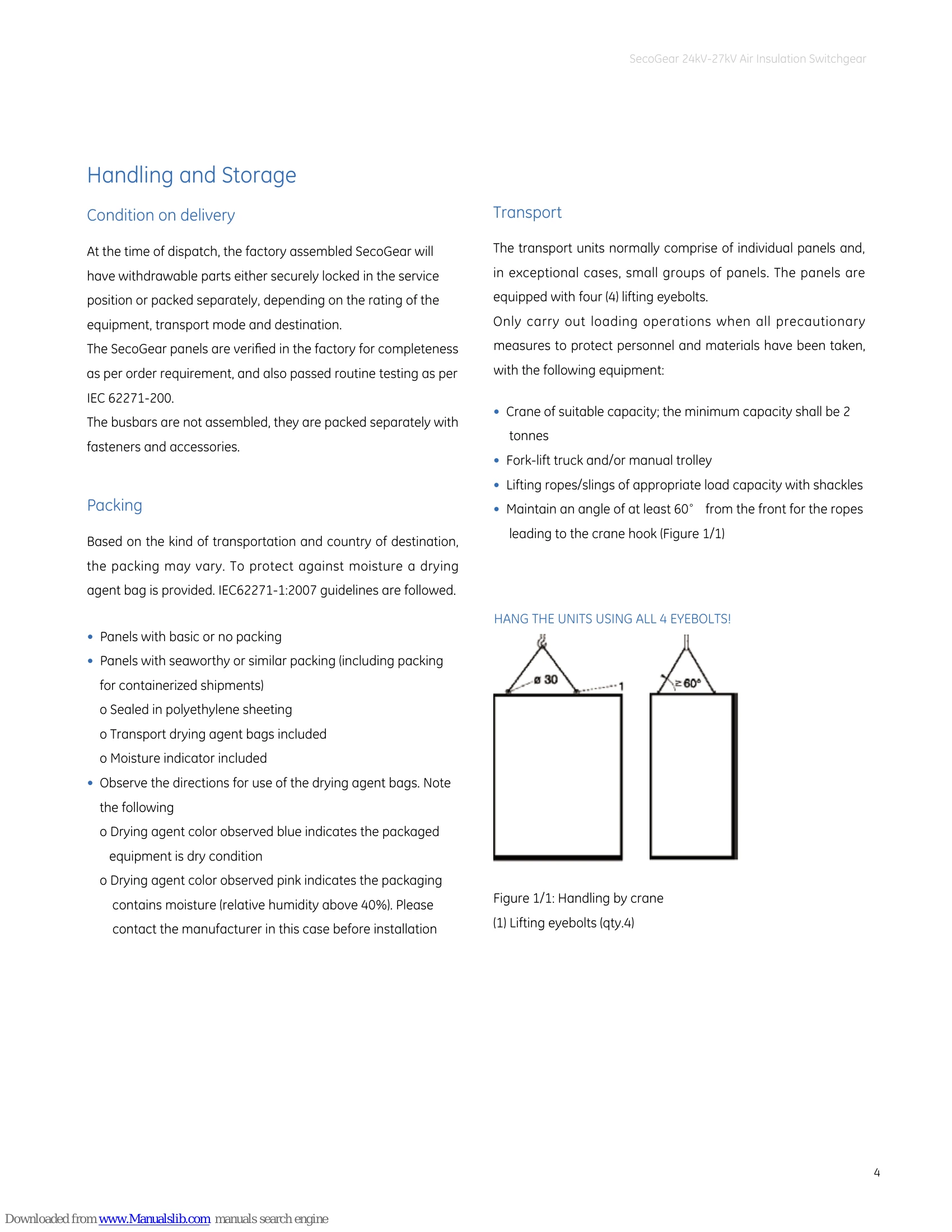 Manual for 24kV-27kV Air Insulation Switchgear