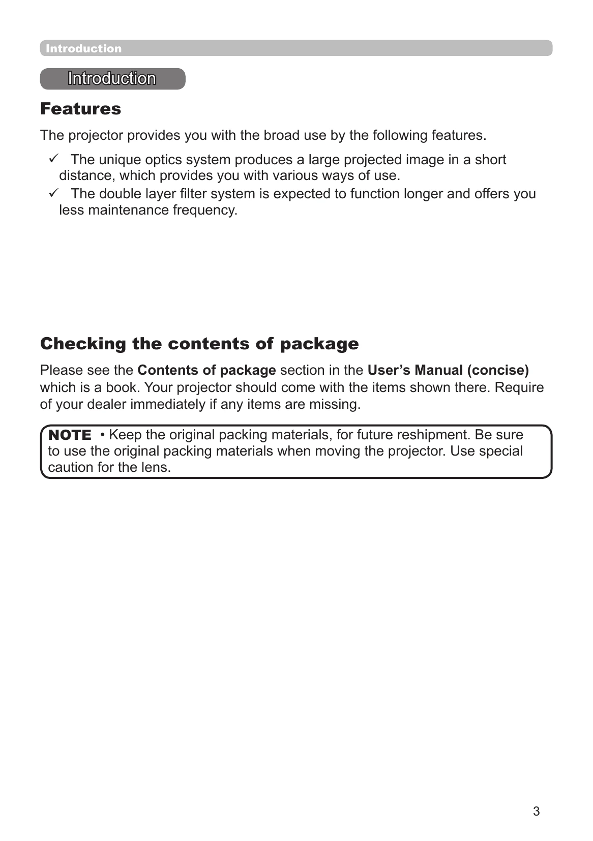 Manual for CP-CX250