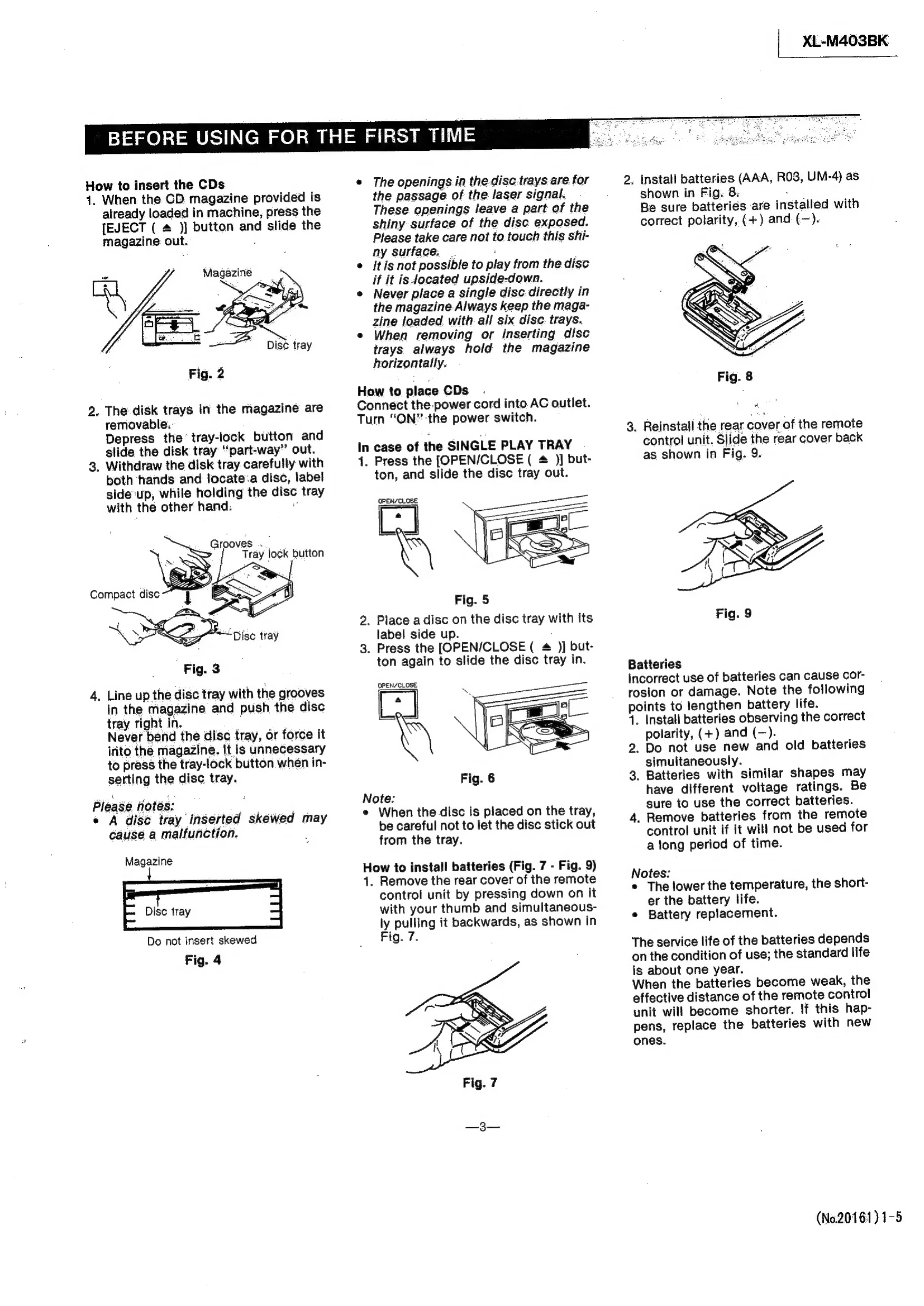 Manual for XL-M403BK
