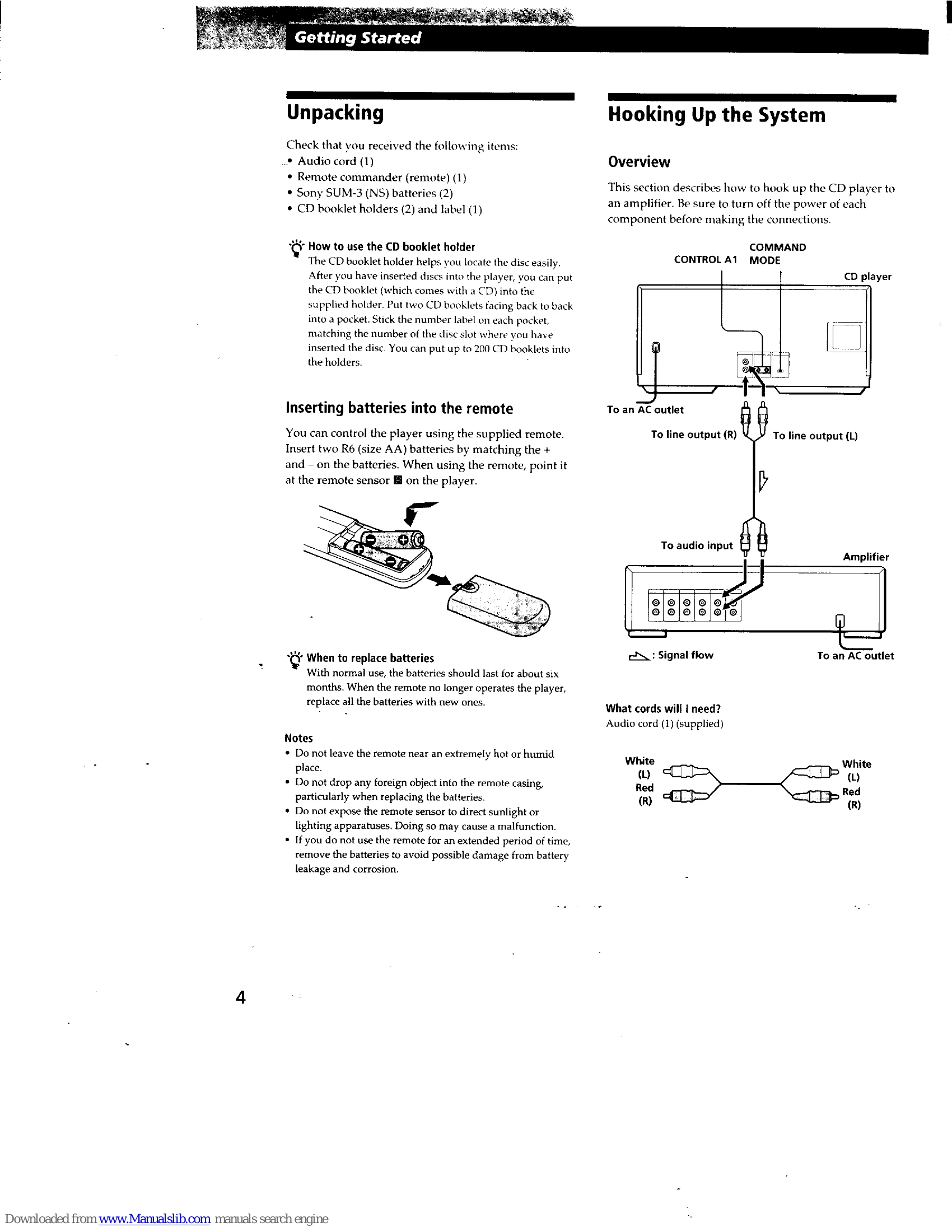 Manual for CDP-CX200 / CDP-CX205