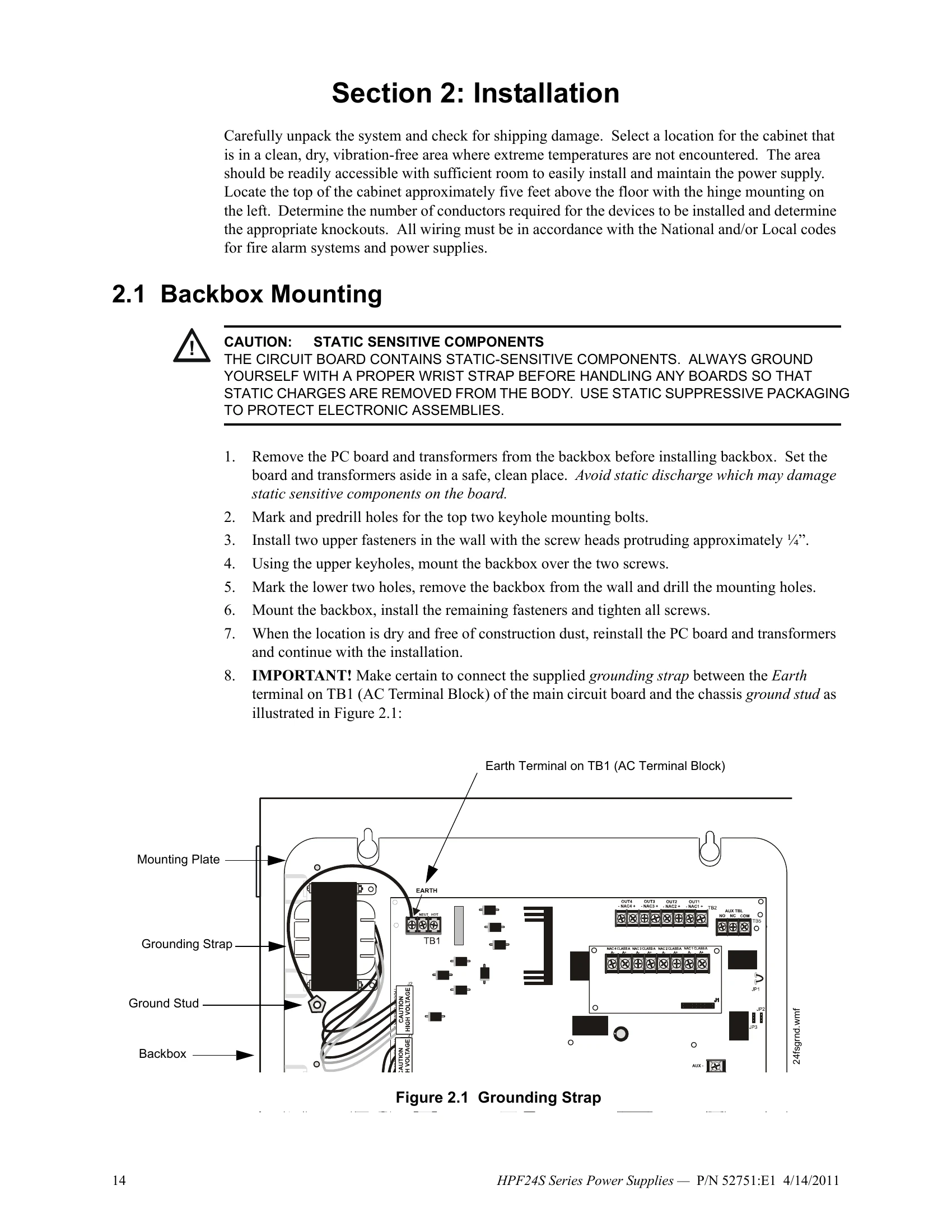 Installation Guide for HPF24S Series Power Supplies