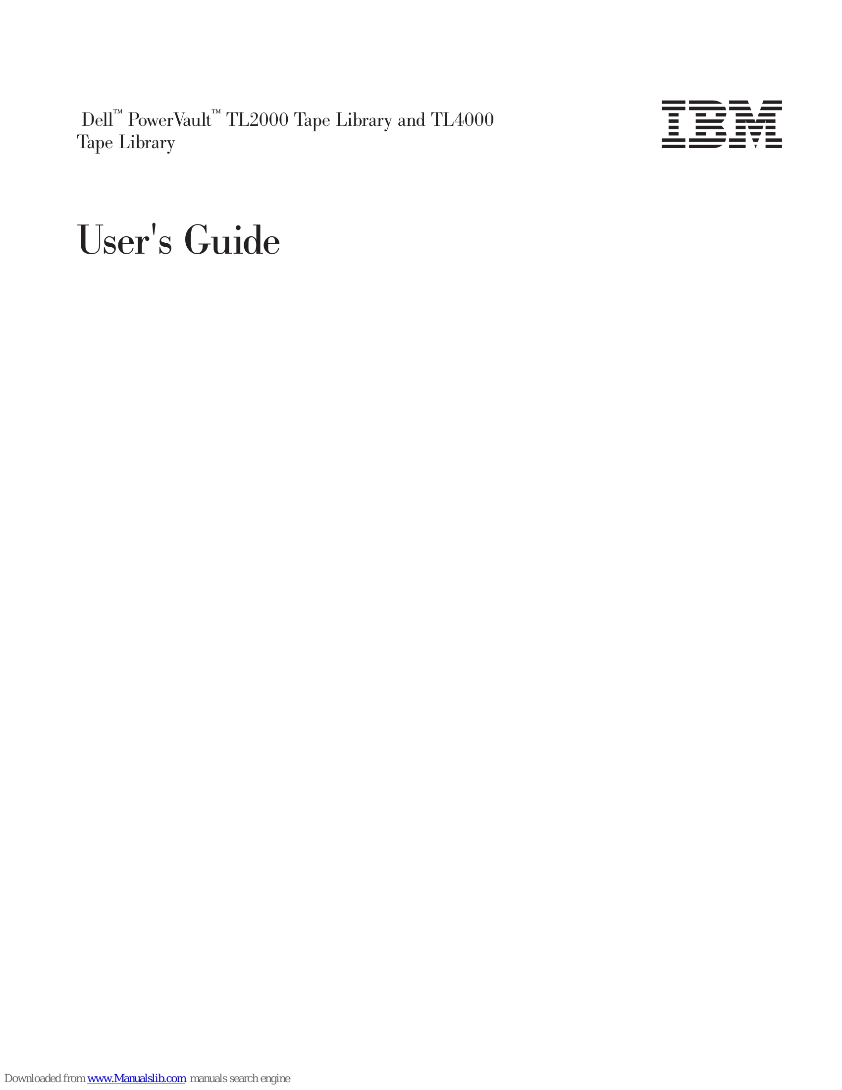 Manual for PowerVault TL2000
