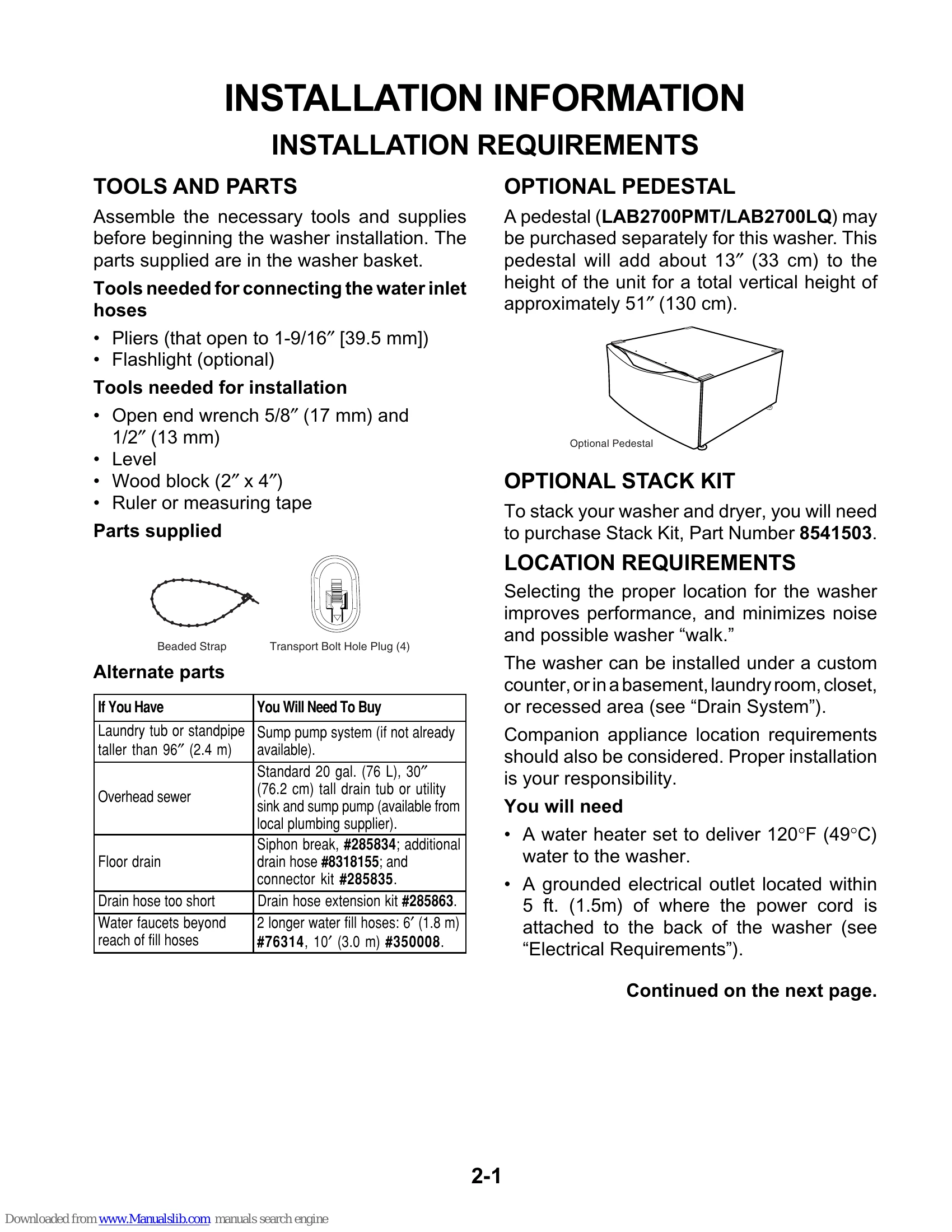 Manual for KHWS01PMT / WH