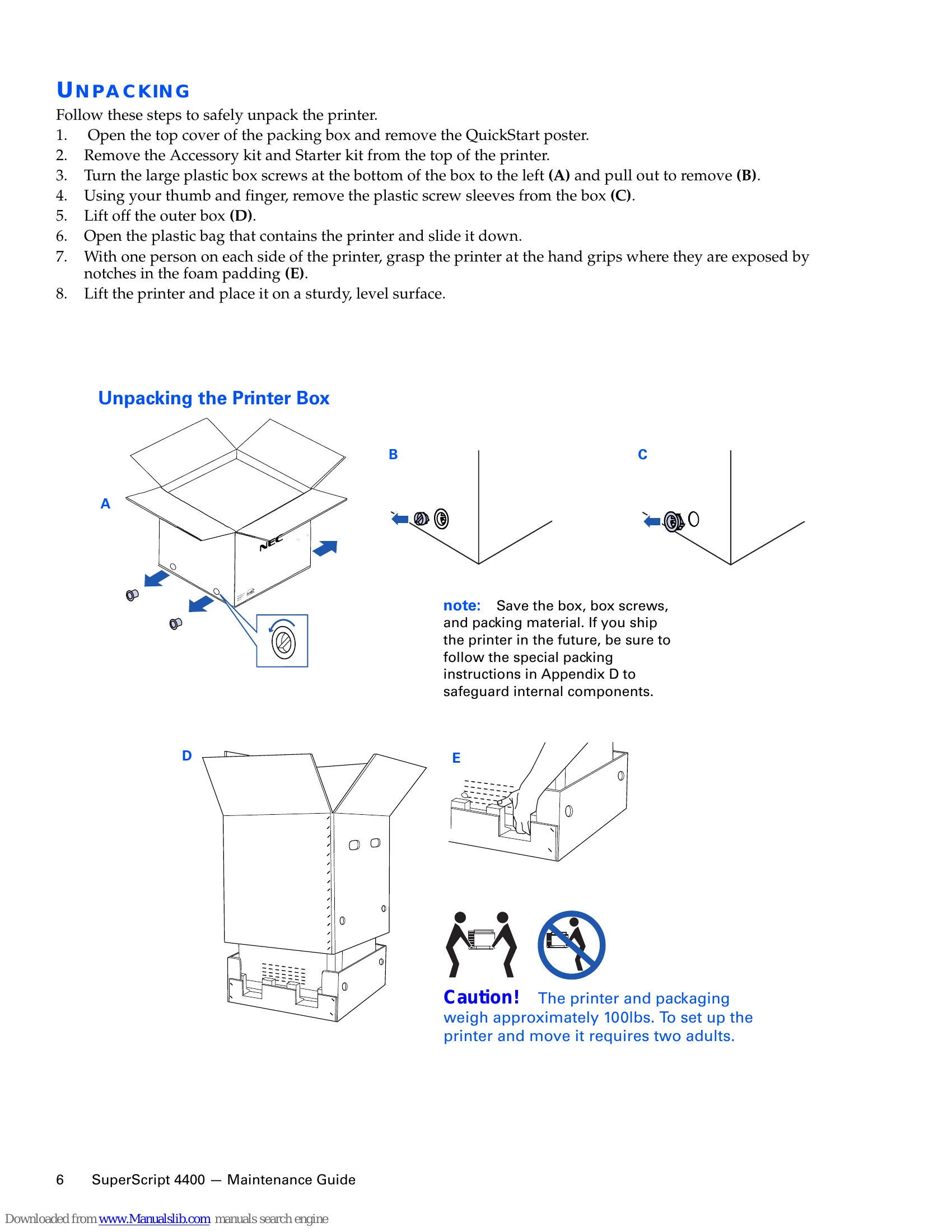Manual for SuperScript 4400/4400N
