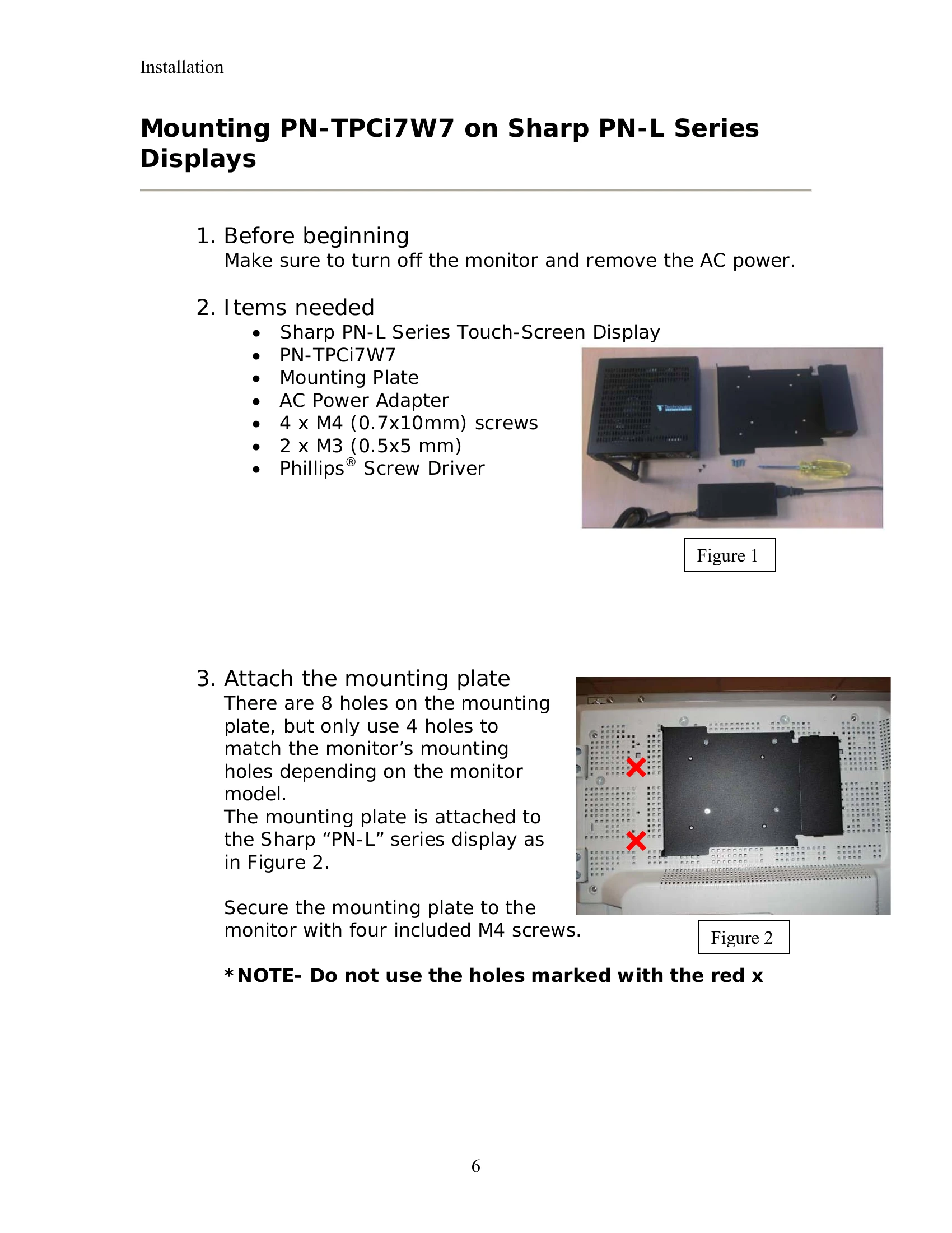 Manual for PN-TPCi7W7