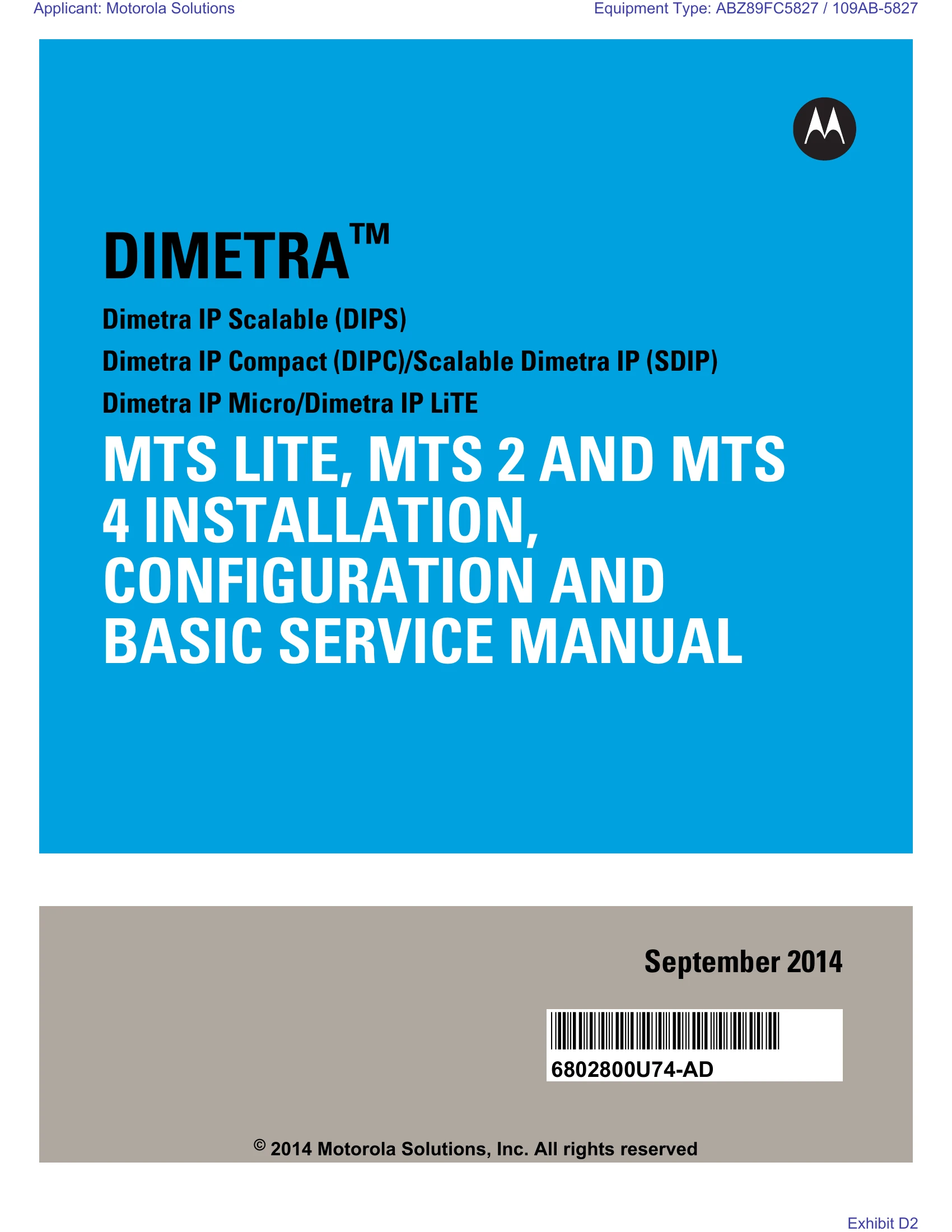 Manual for ABZ89FC5827