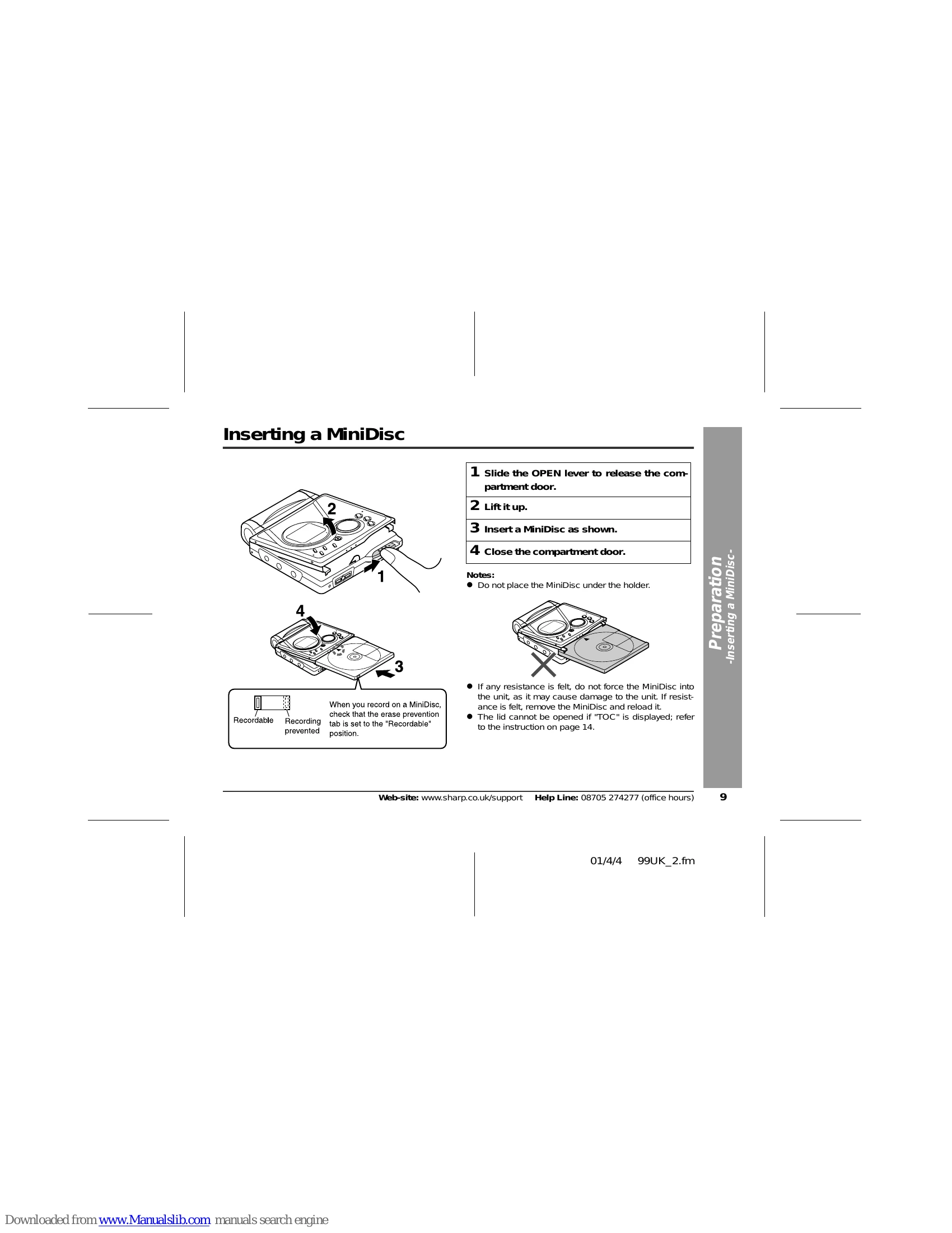 Manual for MD-MT99H
