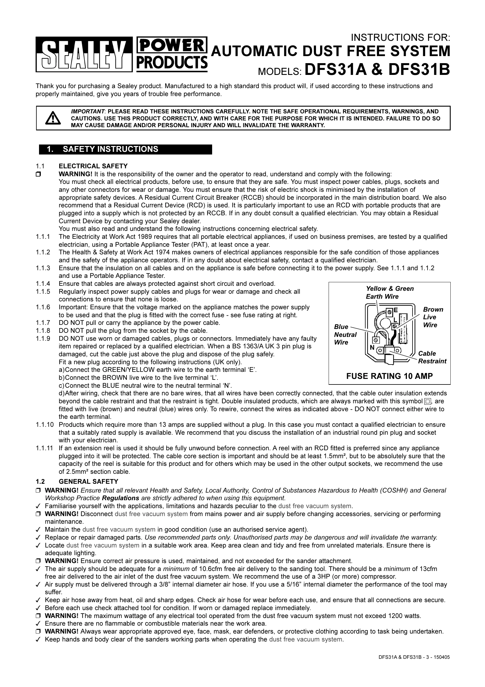 Manual for DFS31A & DFS31B
