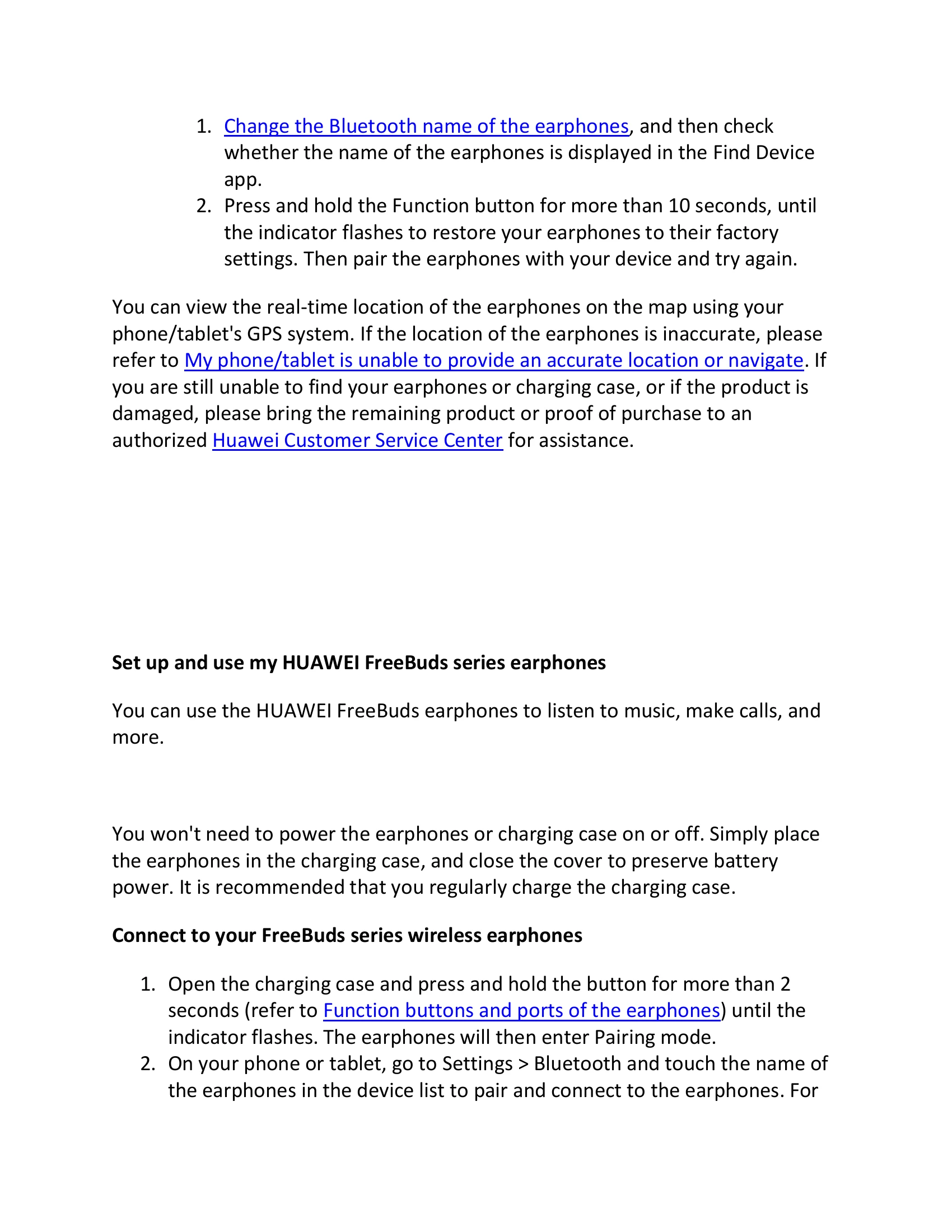 Manual for FreeBuds Series