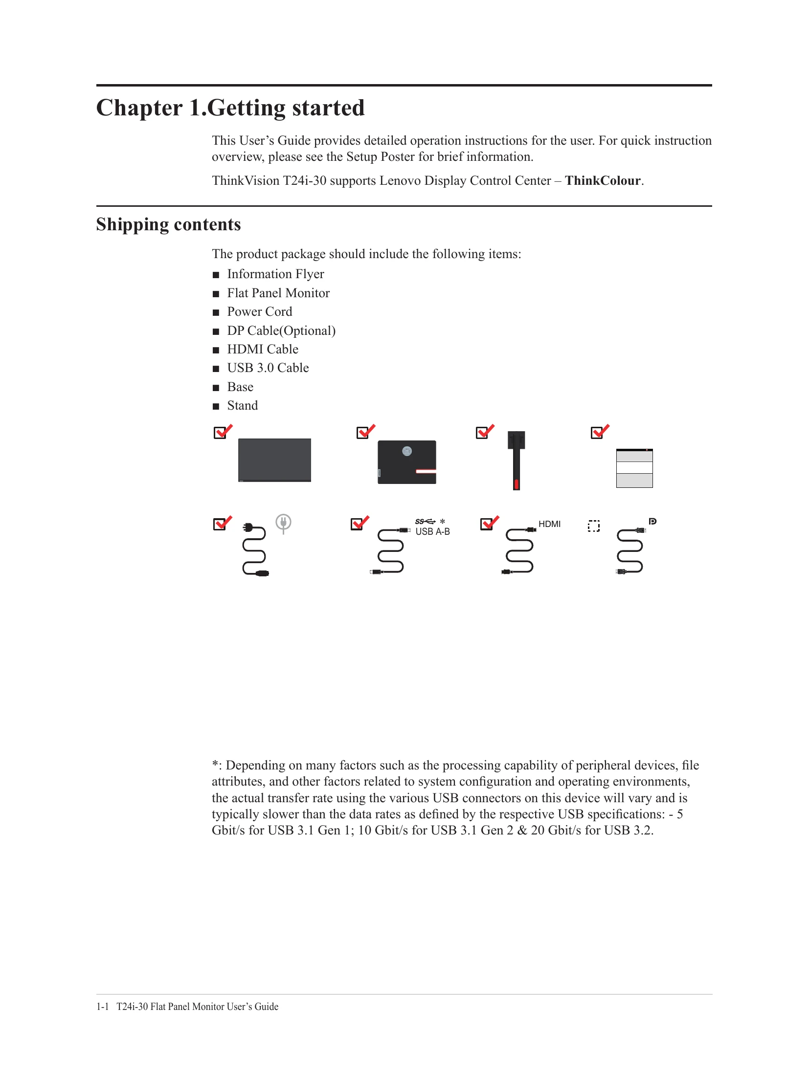 Manual for ThinkVision T24i-30