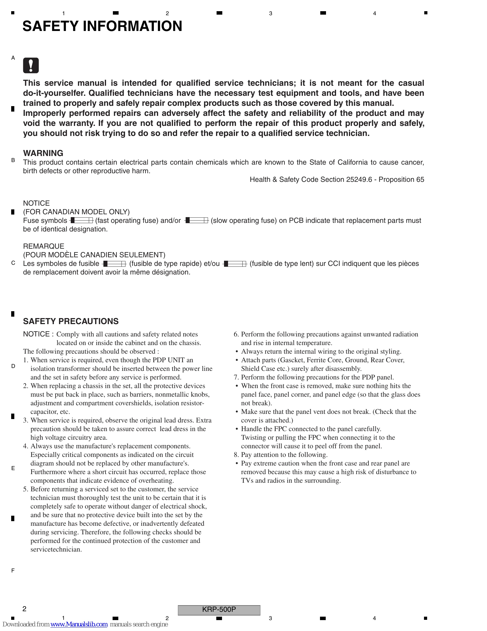 Manual for KRP-500P