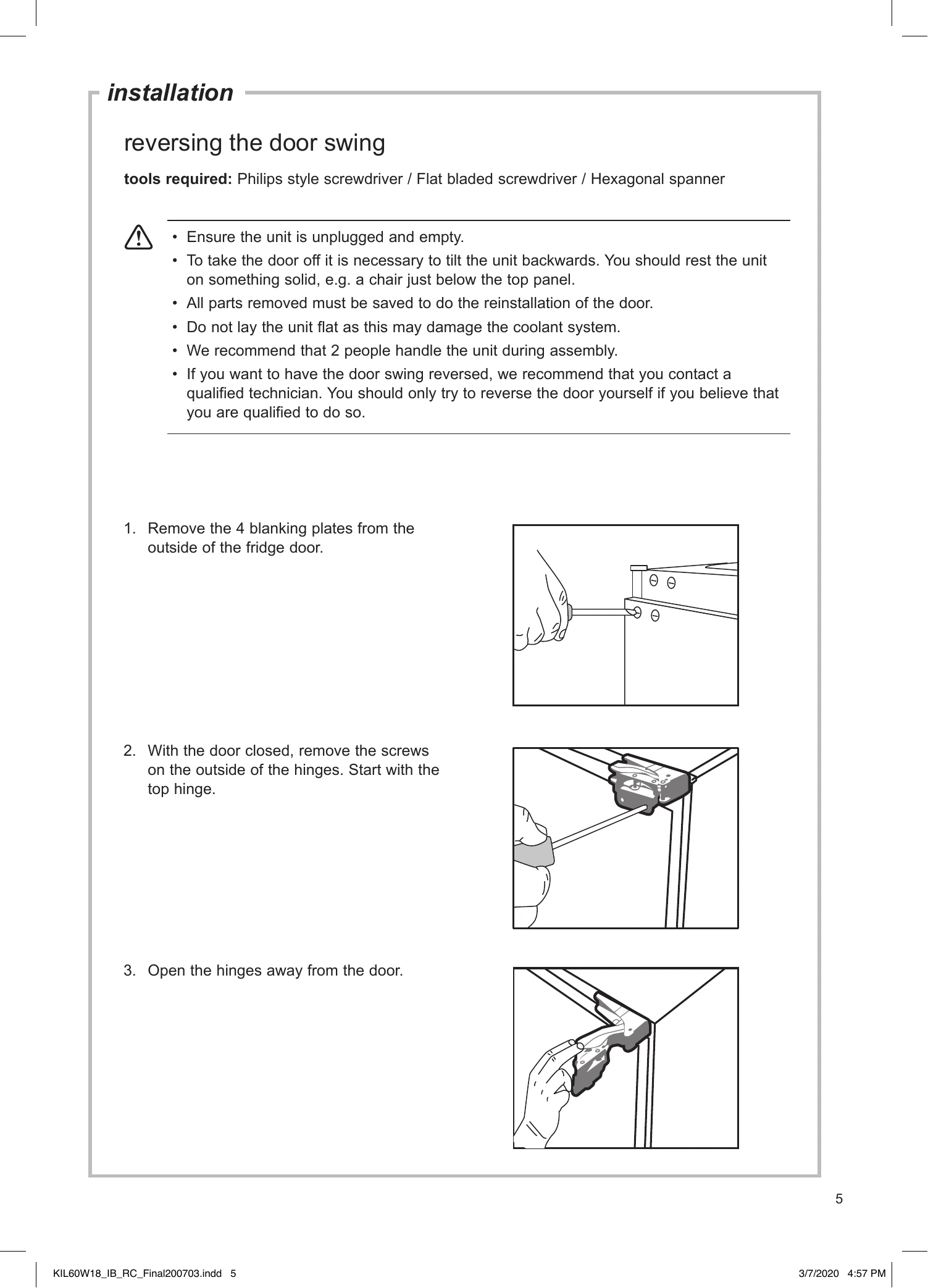 Manual for kil60w18