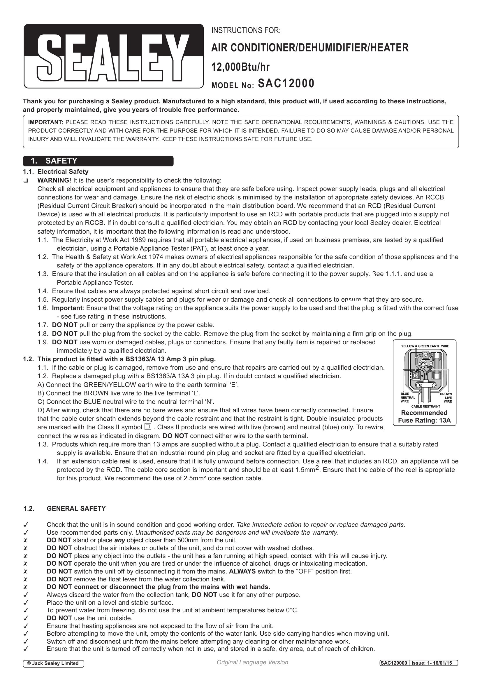 Manual for SAC12000