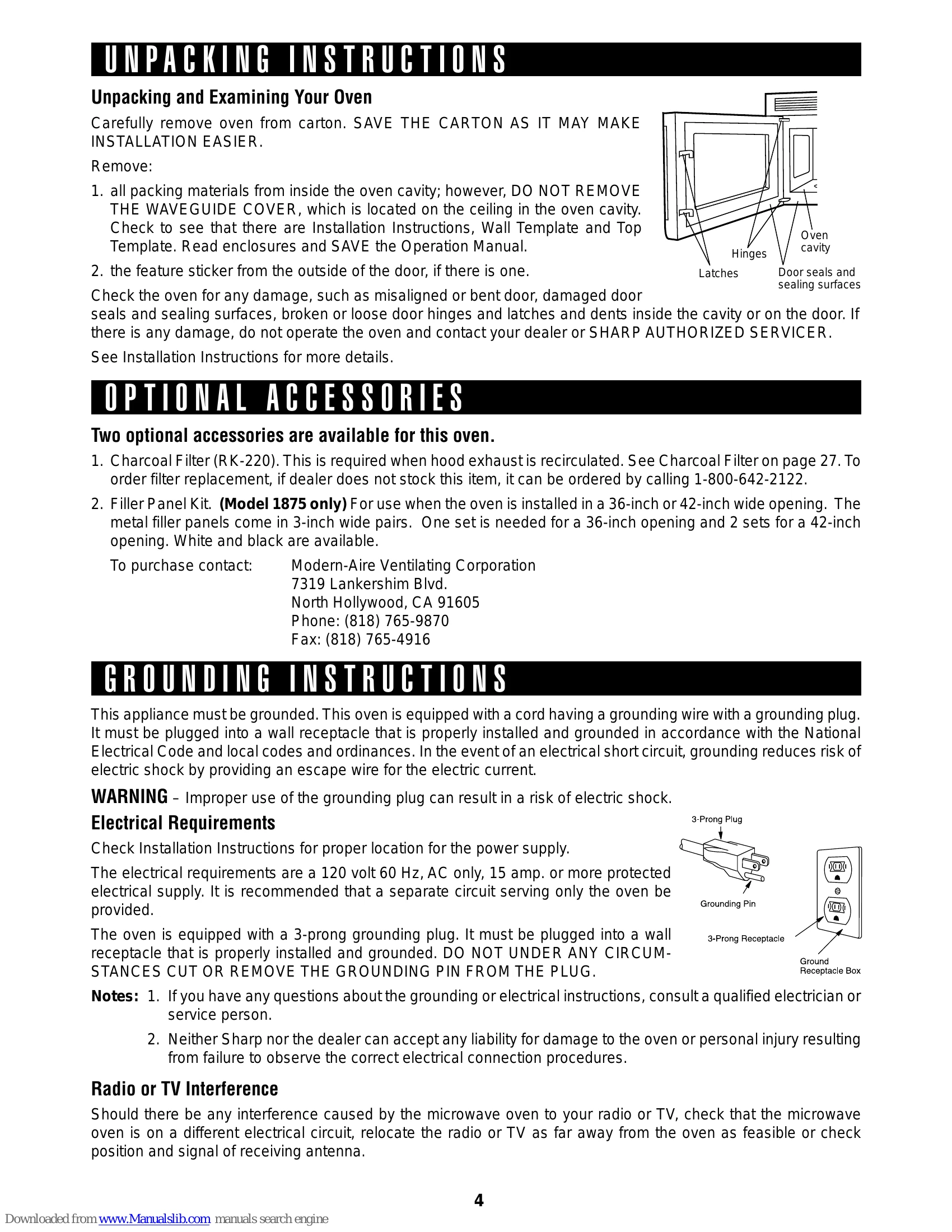 Manual for R-1874 / R-1875