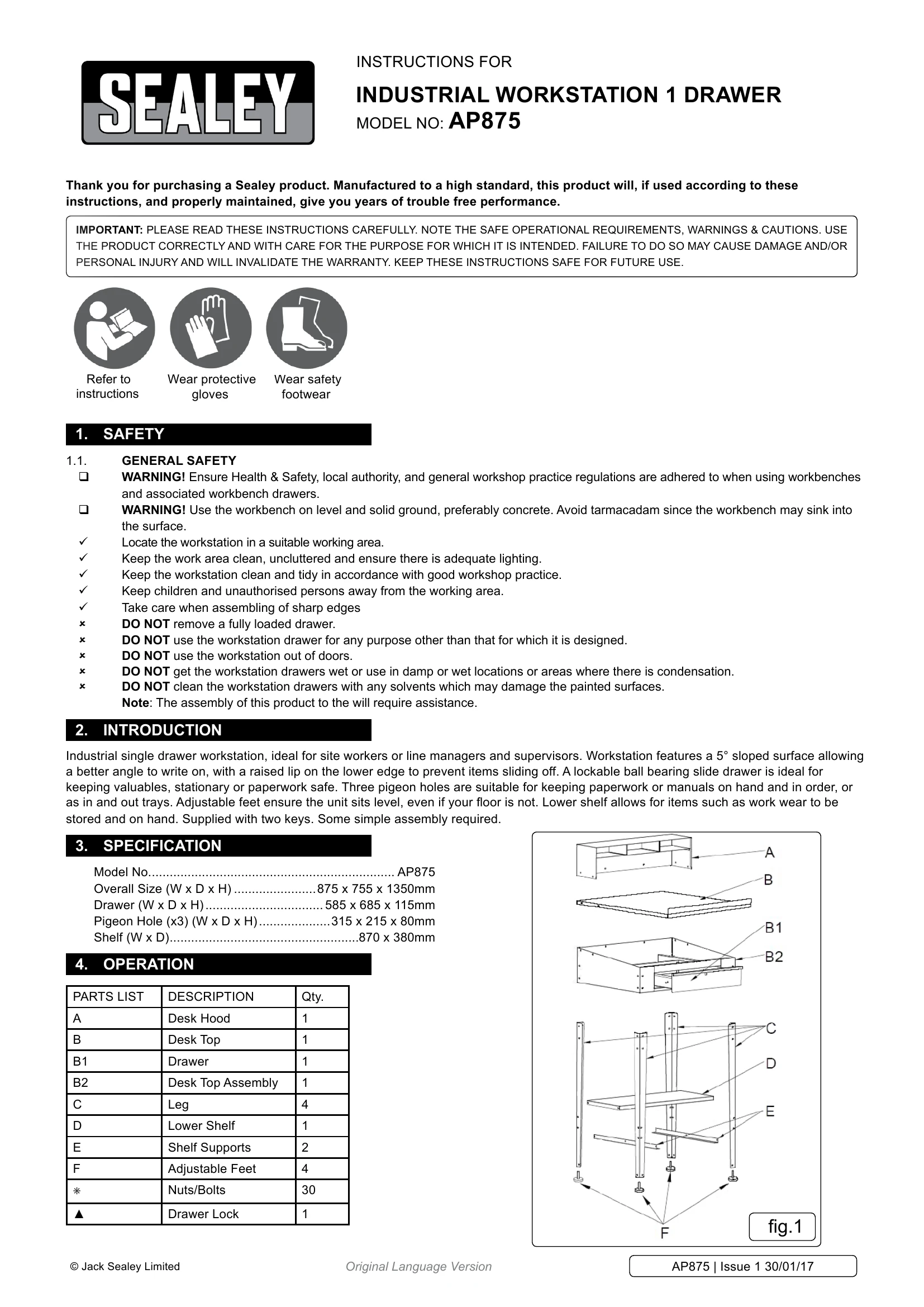 Manual for AP875