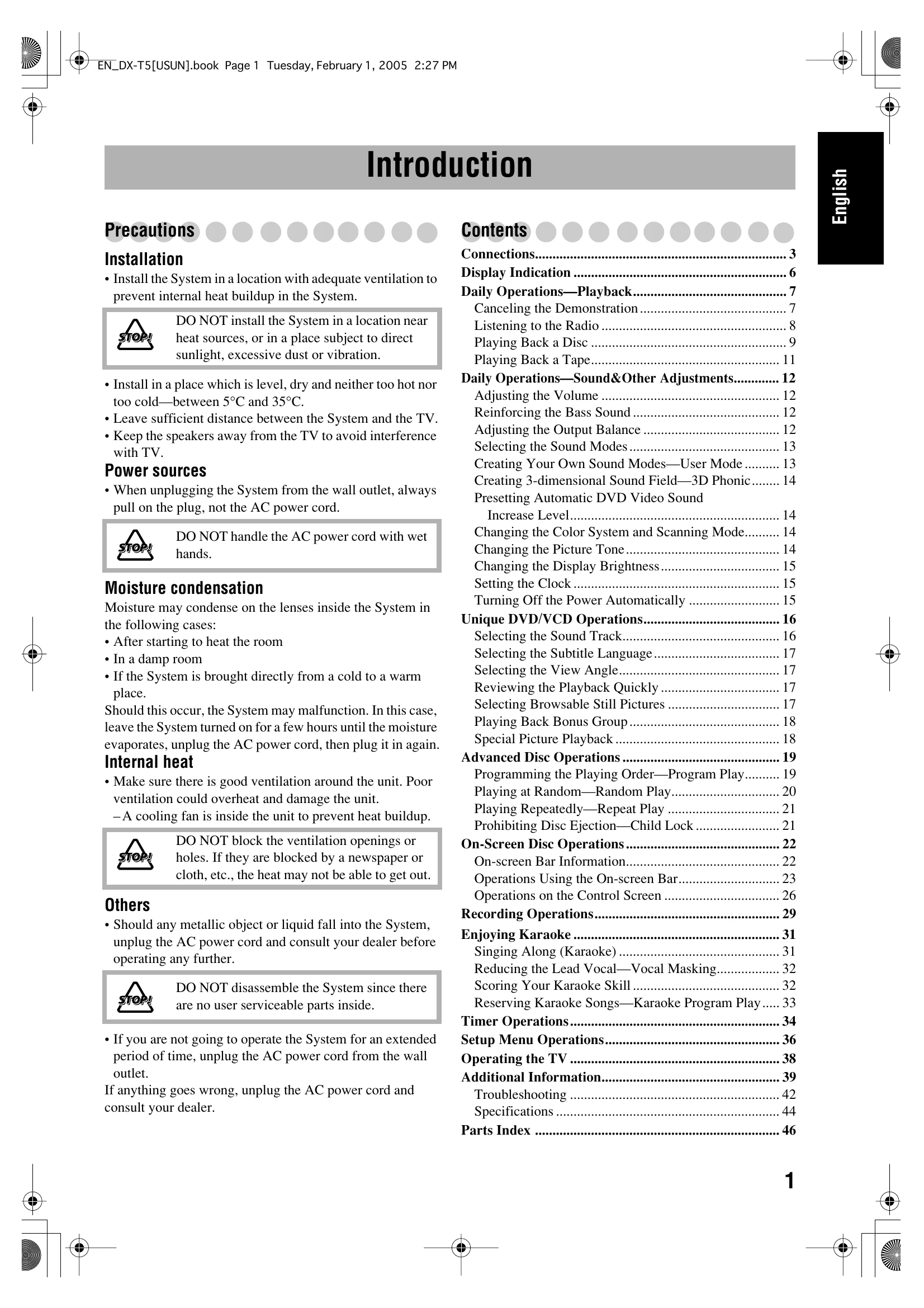 Manual for DX-T5