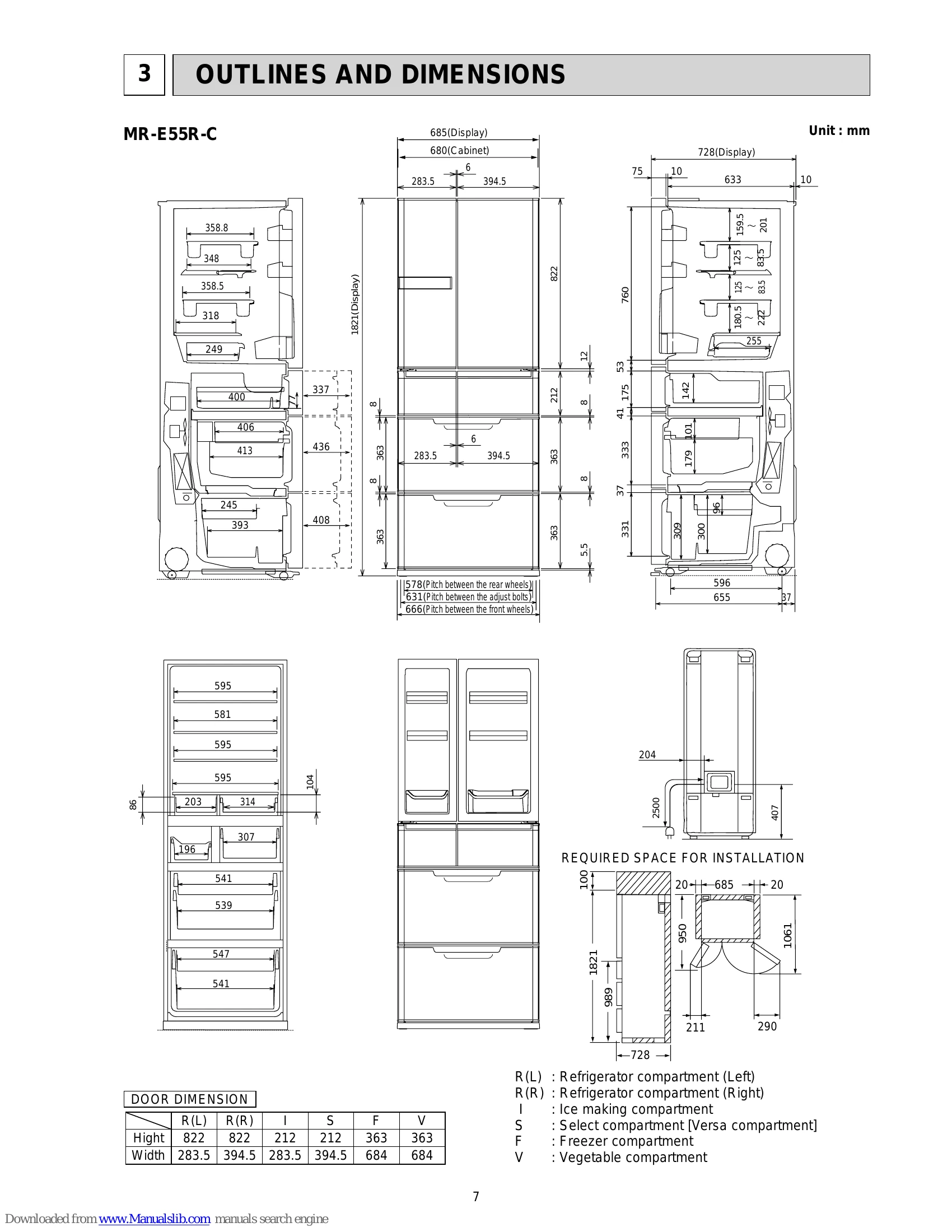 Manual for MR-E55R-F-C