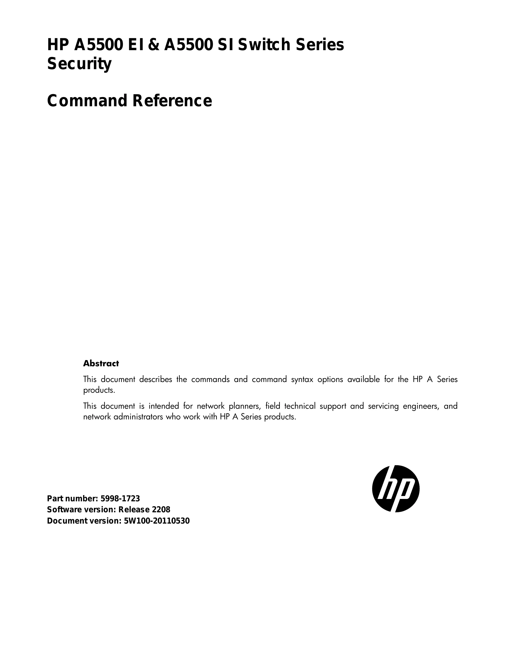 Manual for A5500 EI & A5500 SI