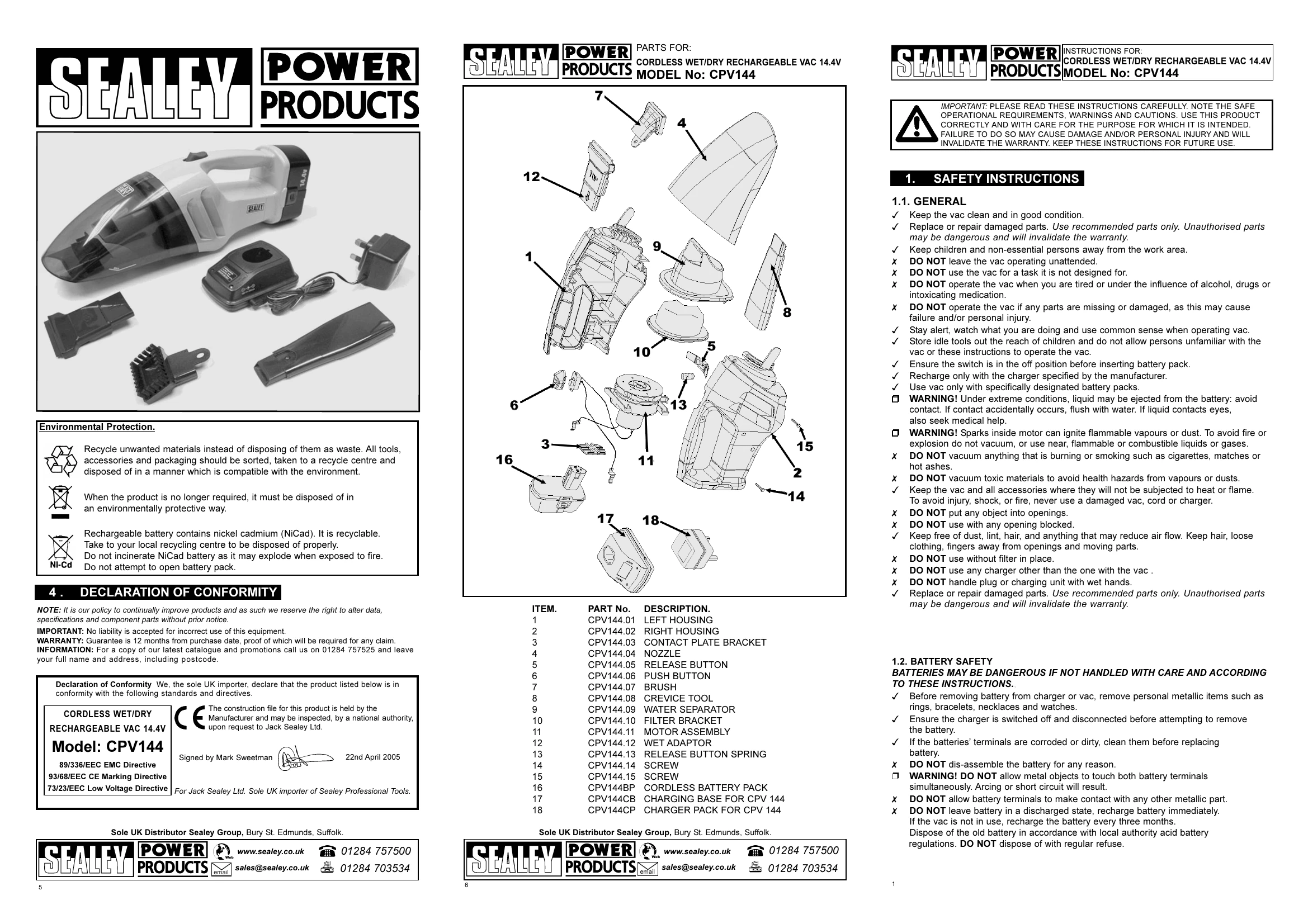 Manual for CPV144