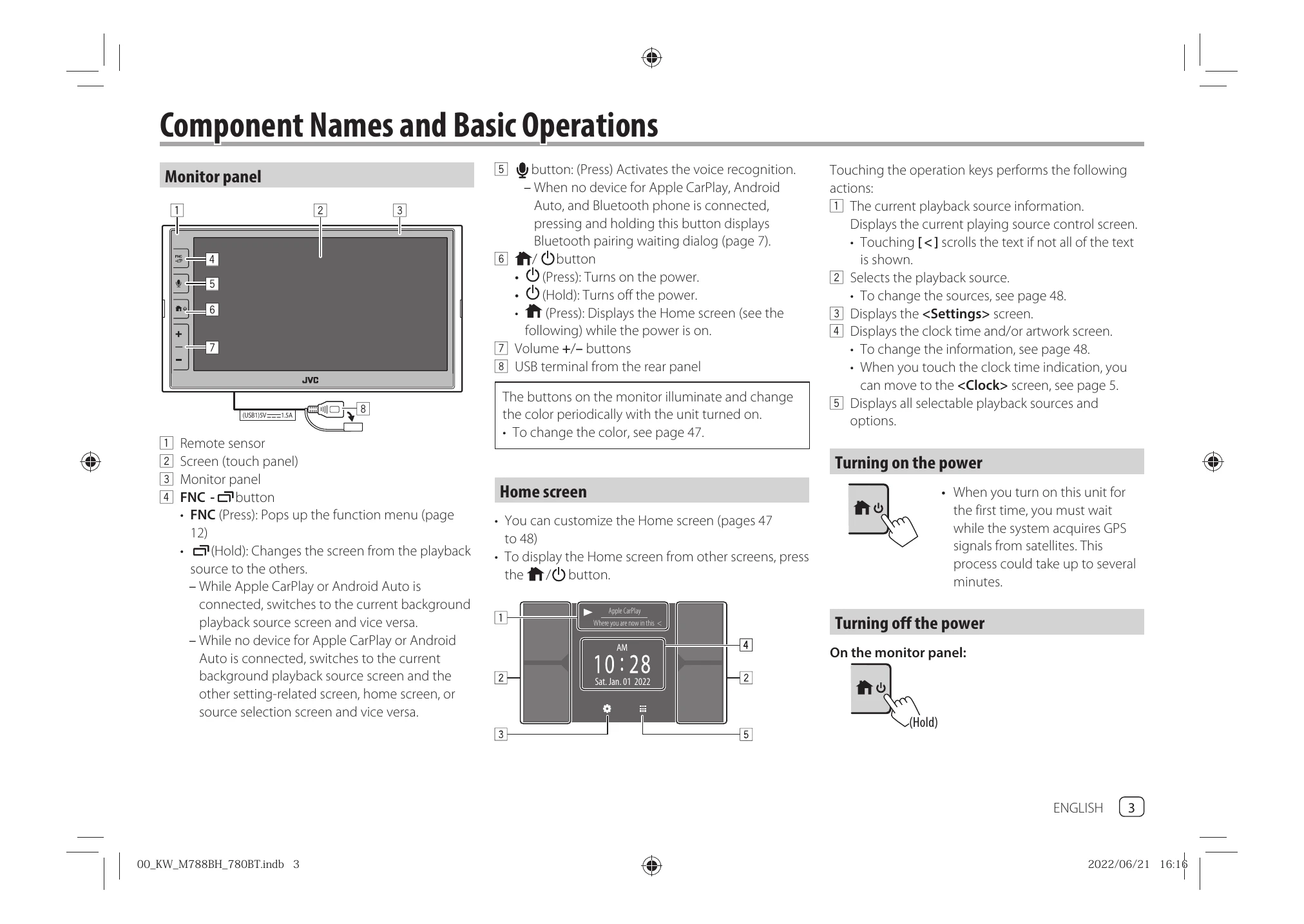 Manual for KW-M788BH / KW-M780BT