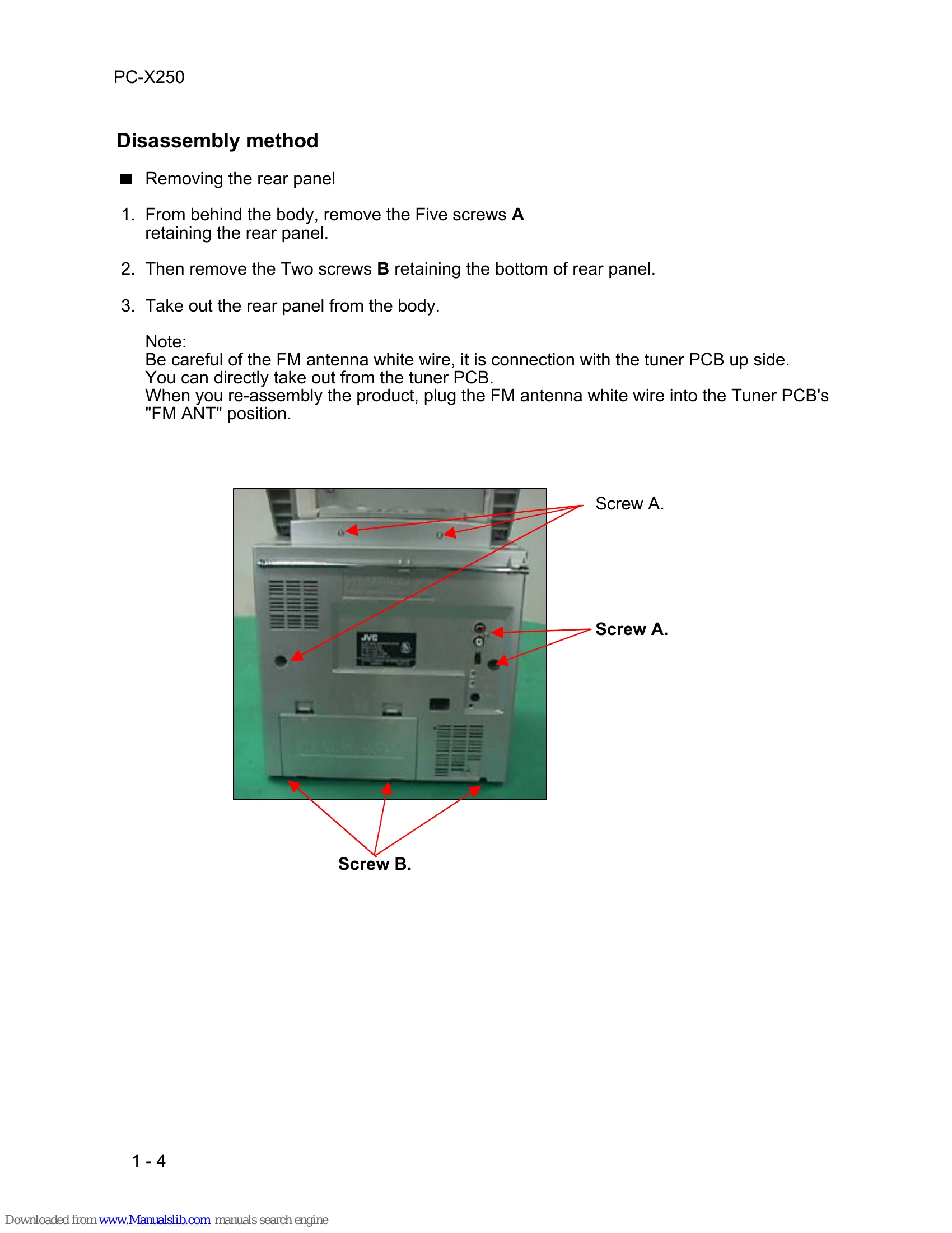 Parts/Service for PC-X250