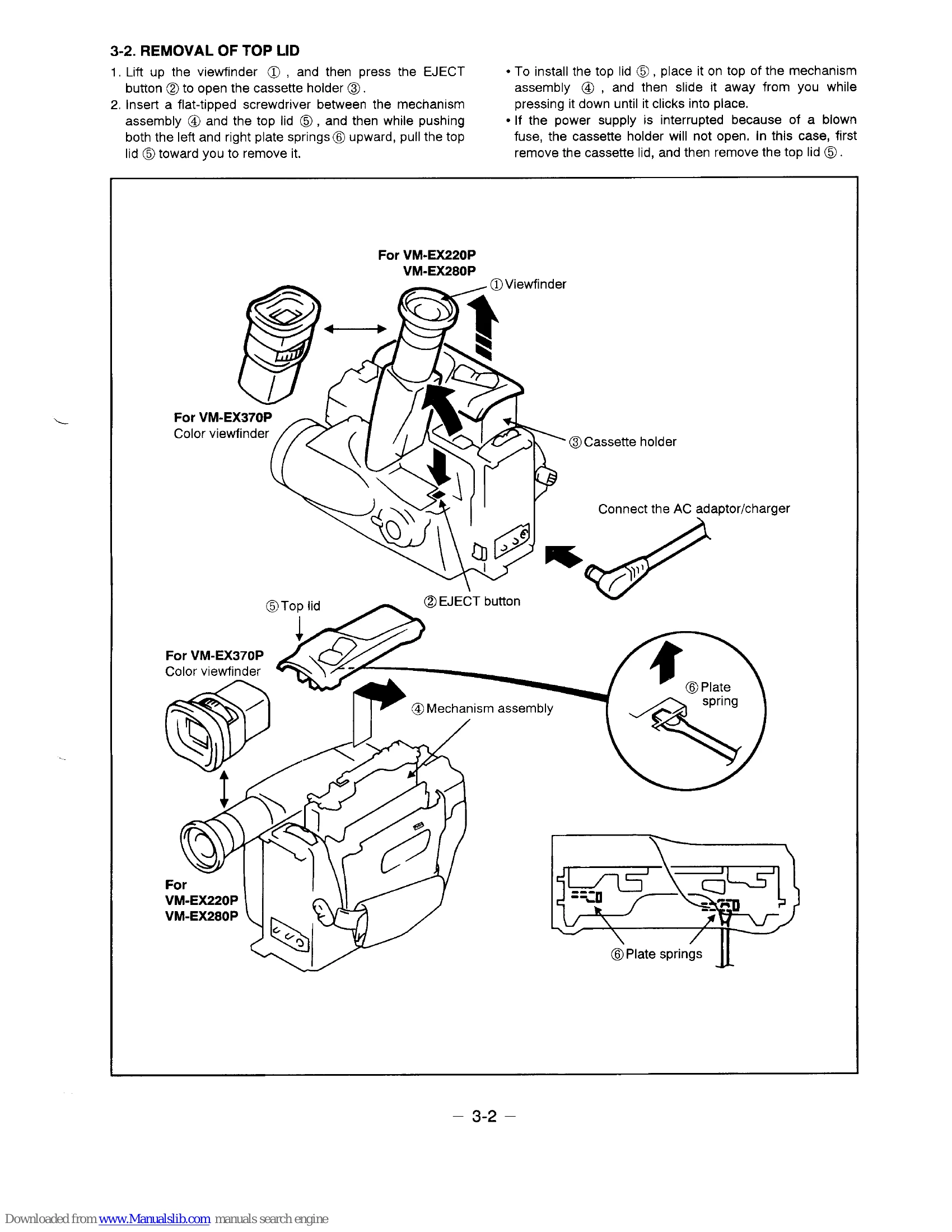 Manual for VM-EX220P