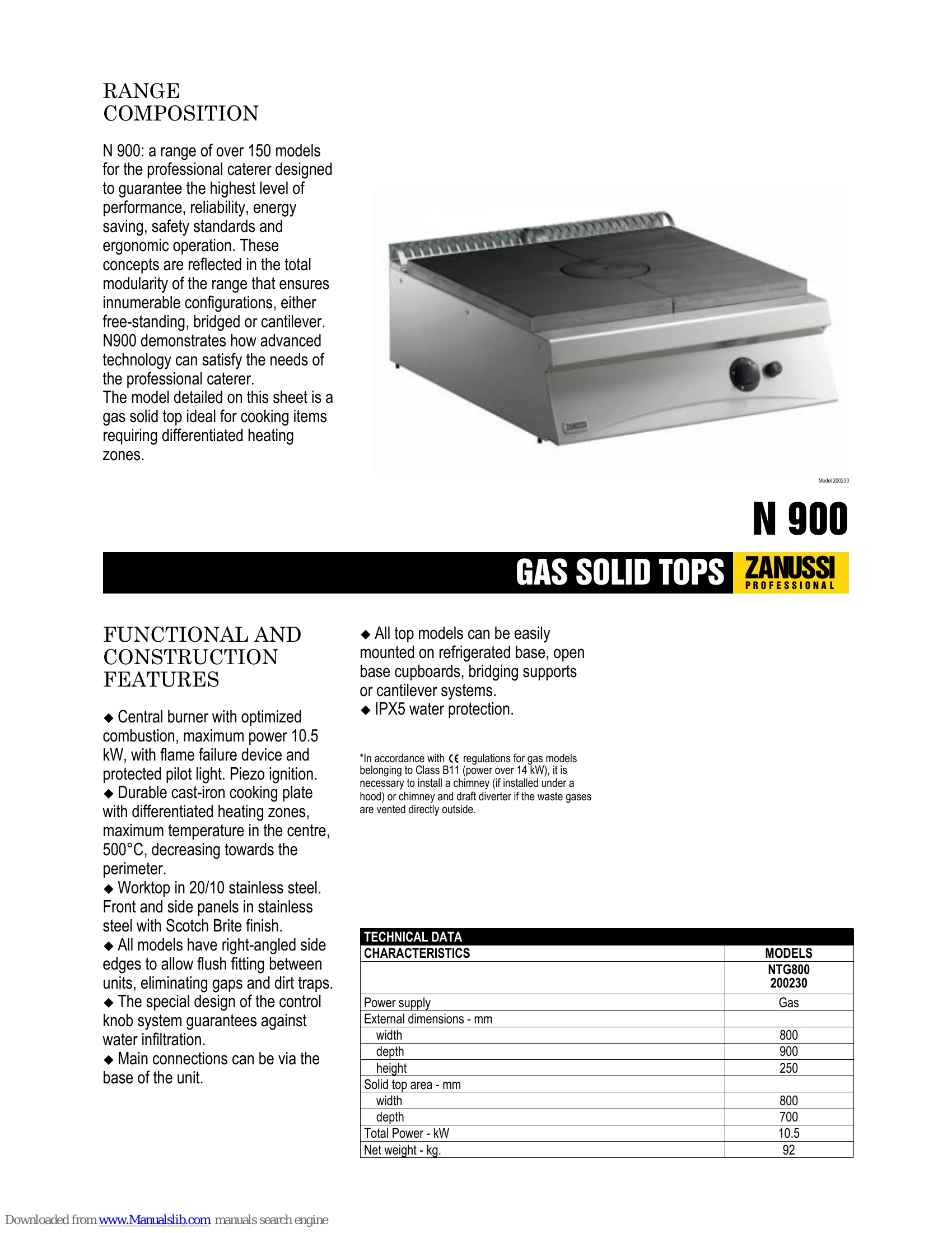 Spec Sheet for N 900