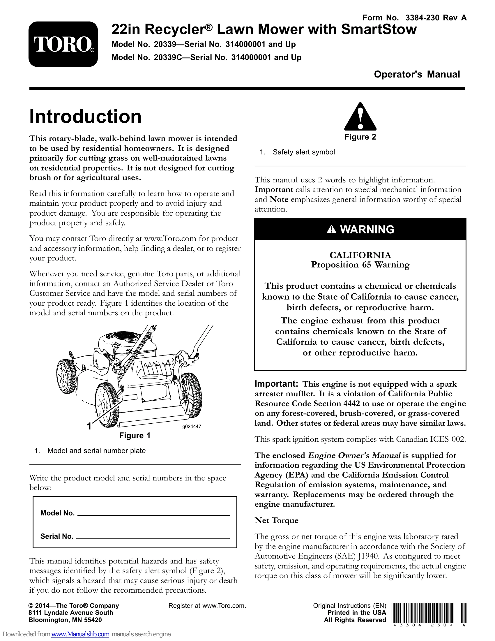 Manual for 20339