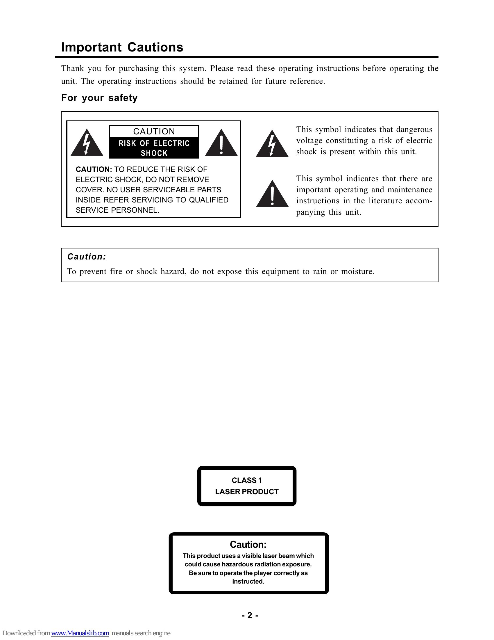 Manual for AX-M68D