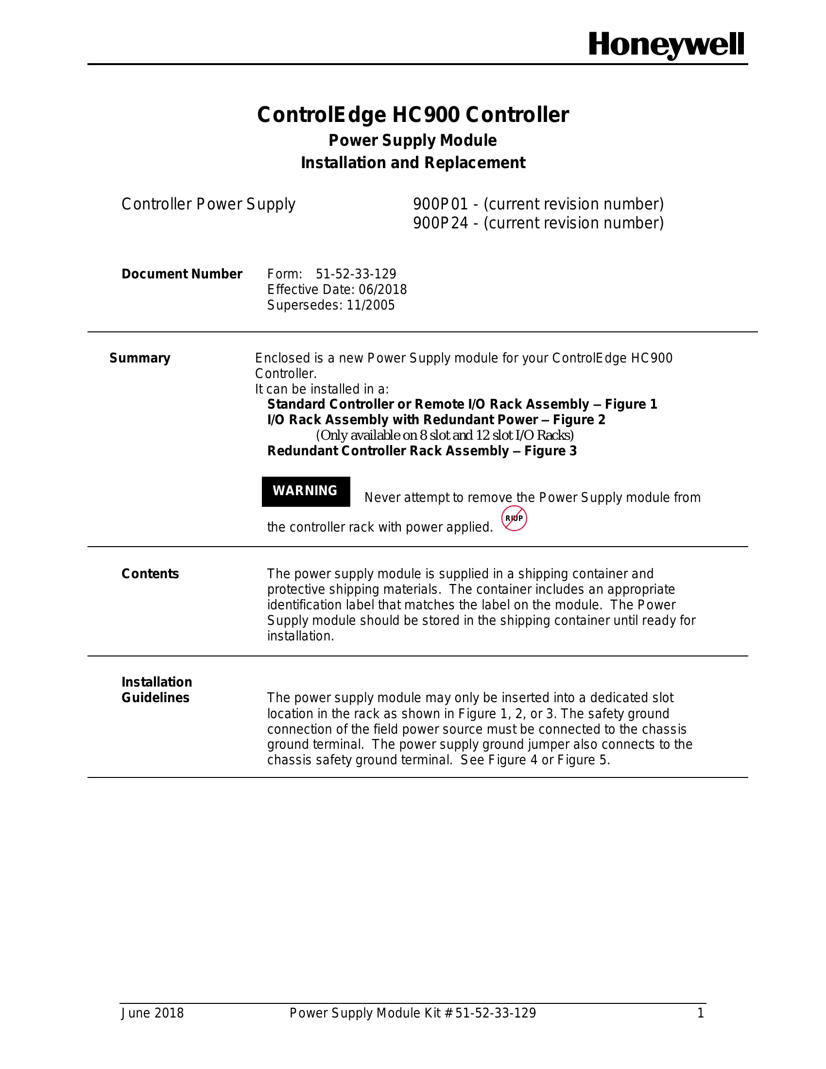 Installation Guide for HC900