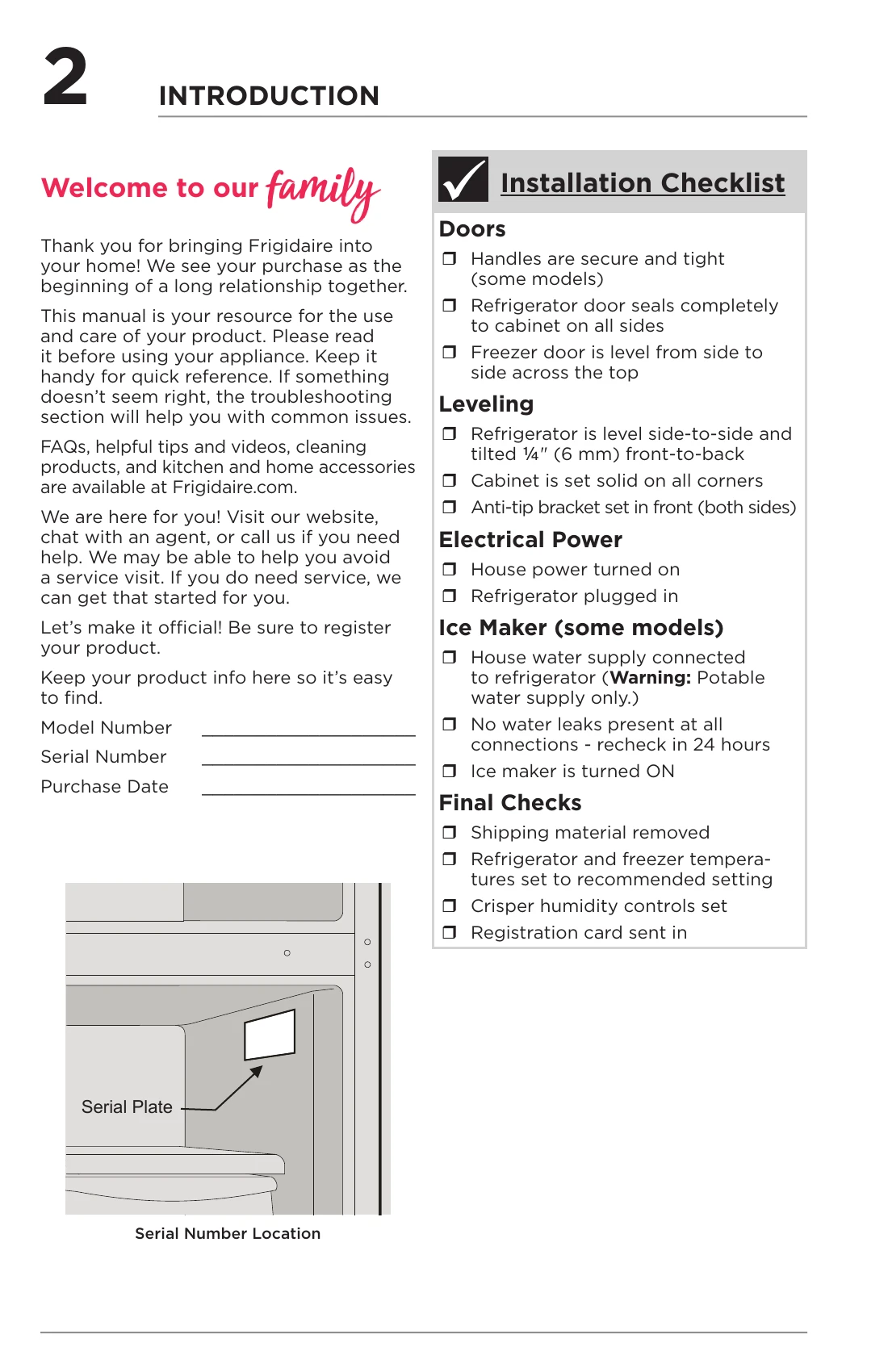 Manual for FFTR2045VS