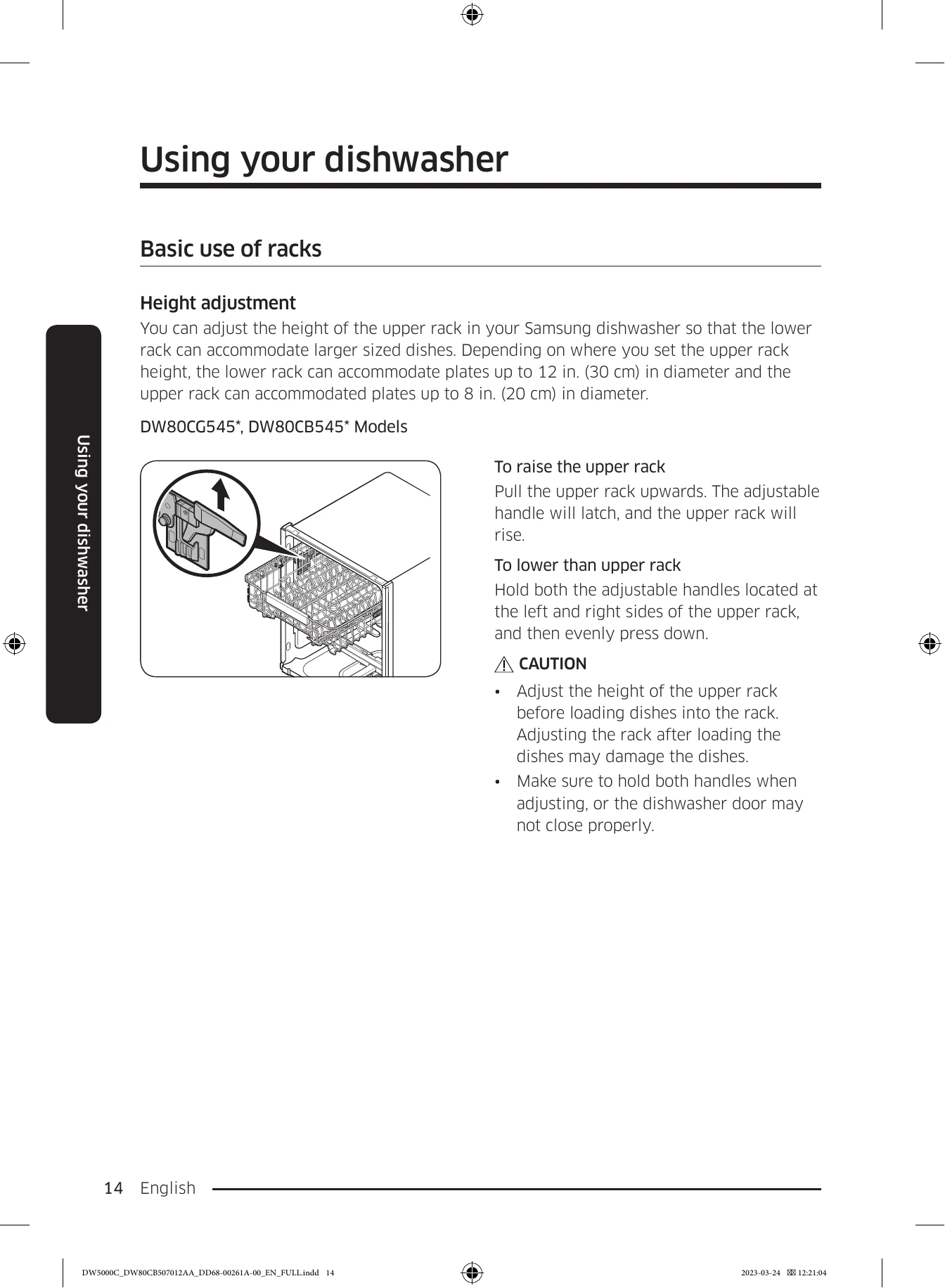 Manual for DW80CG545*