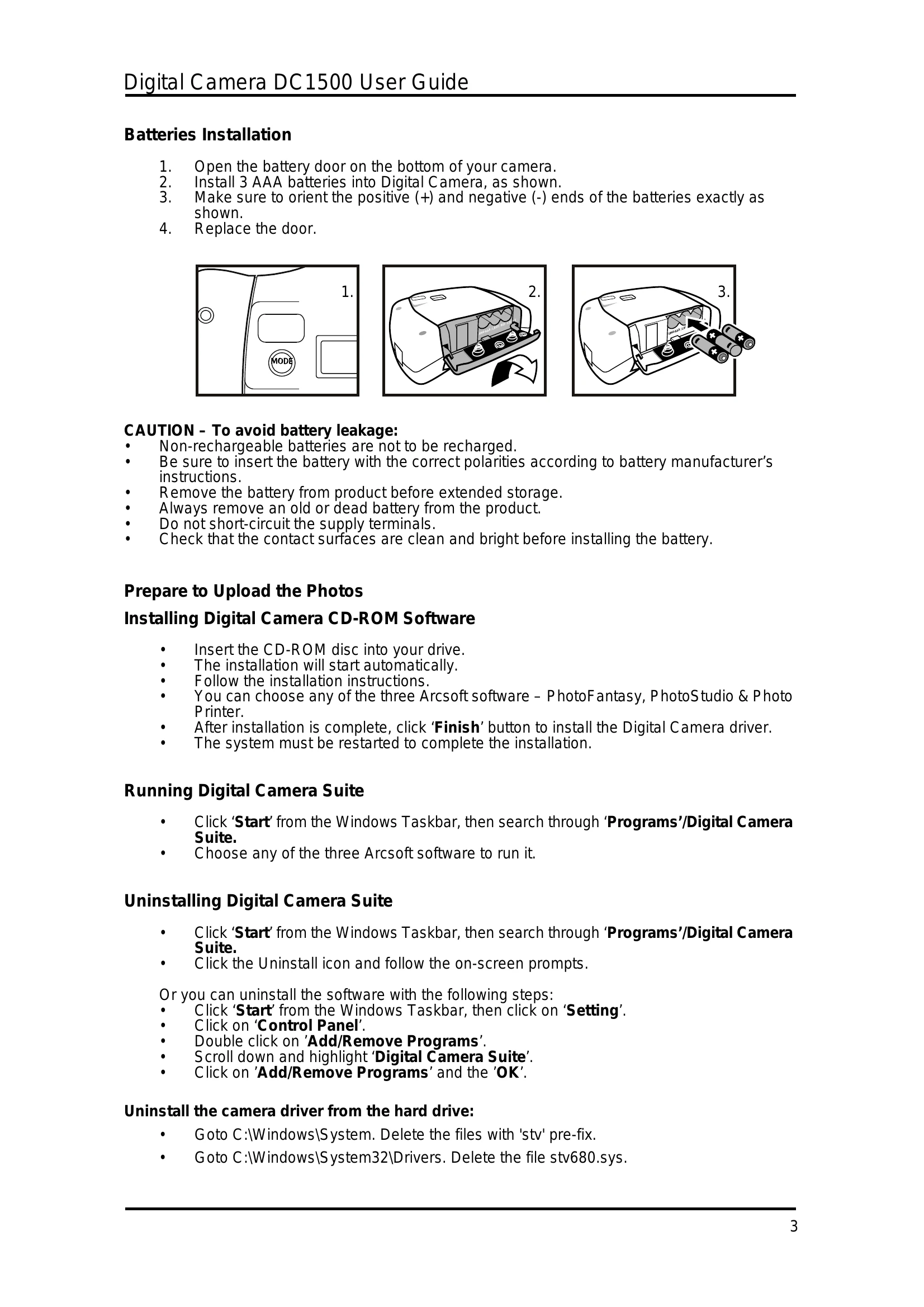 Manual for DC1500