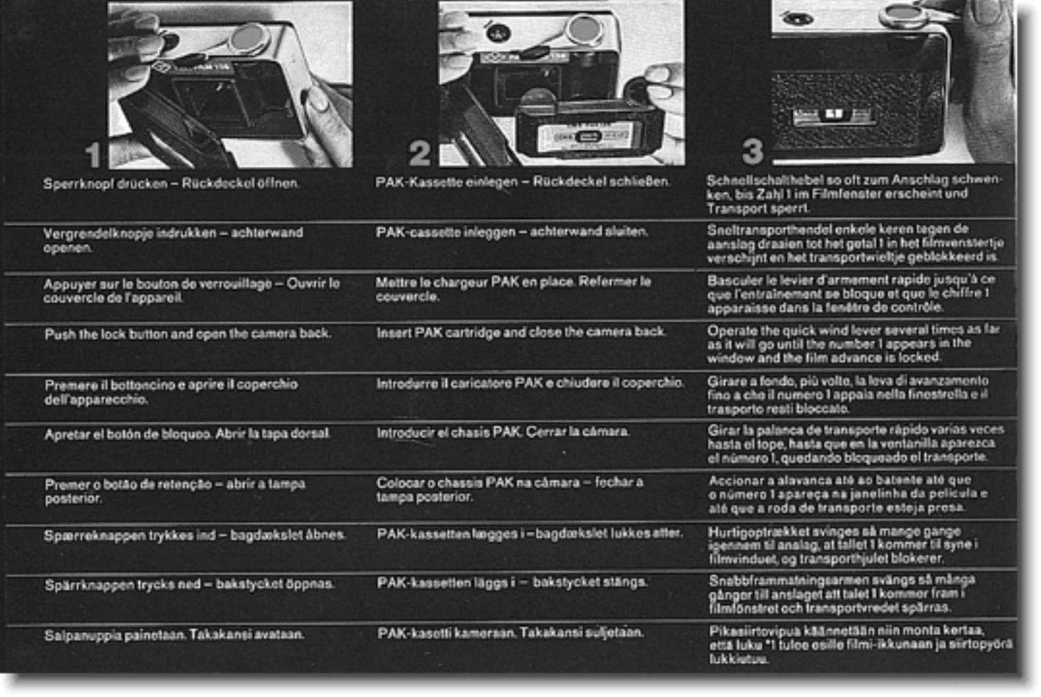 Manual for AGFAMATIC 200