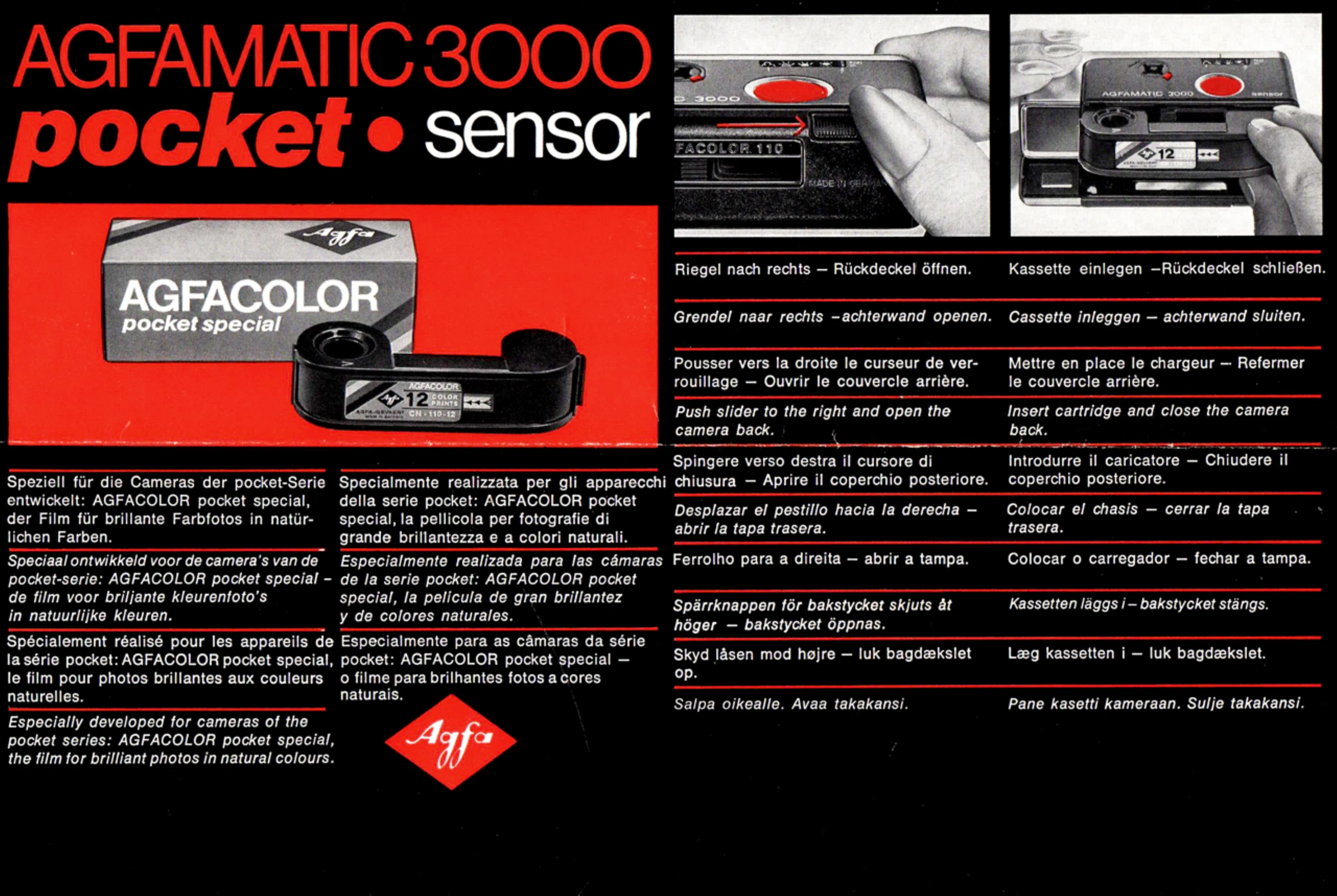 Manual for AGFAMATIC 3000 POCKET SENSOR
